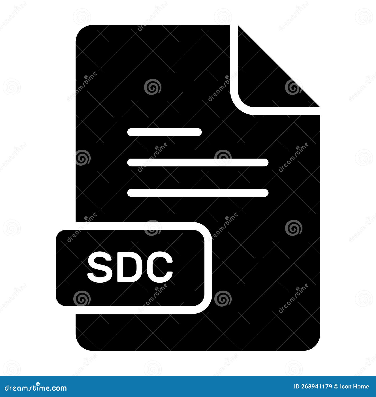 an amazing  icon of sdc file, editable 