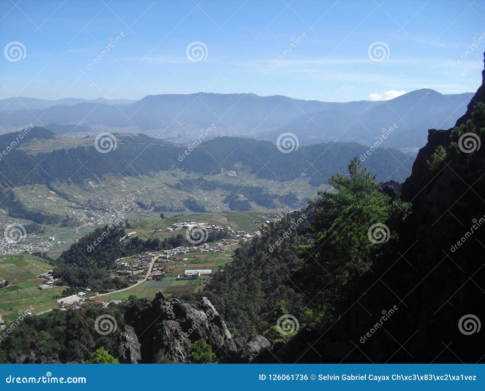 view of almolonga valley and the road from cerro la muela in quetzaltenango, guatemala 5