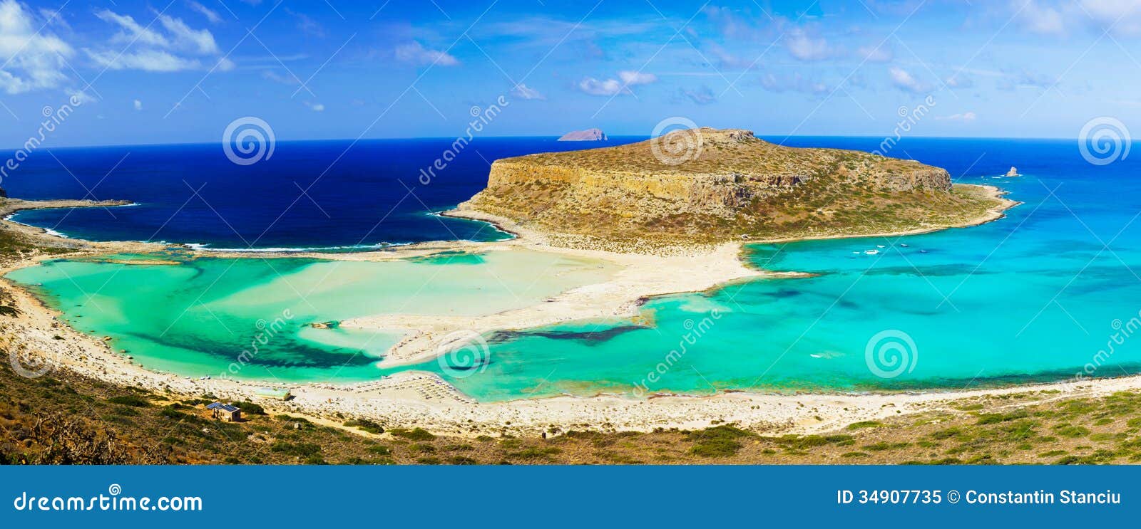 amazing view over balos lagoon and gramvousa island on crete