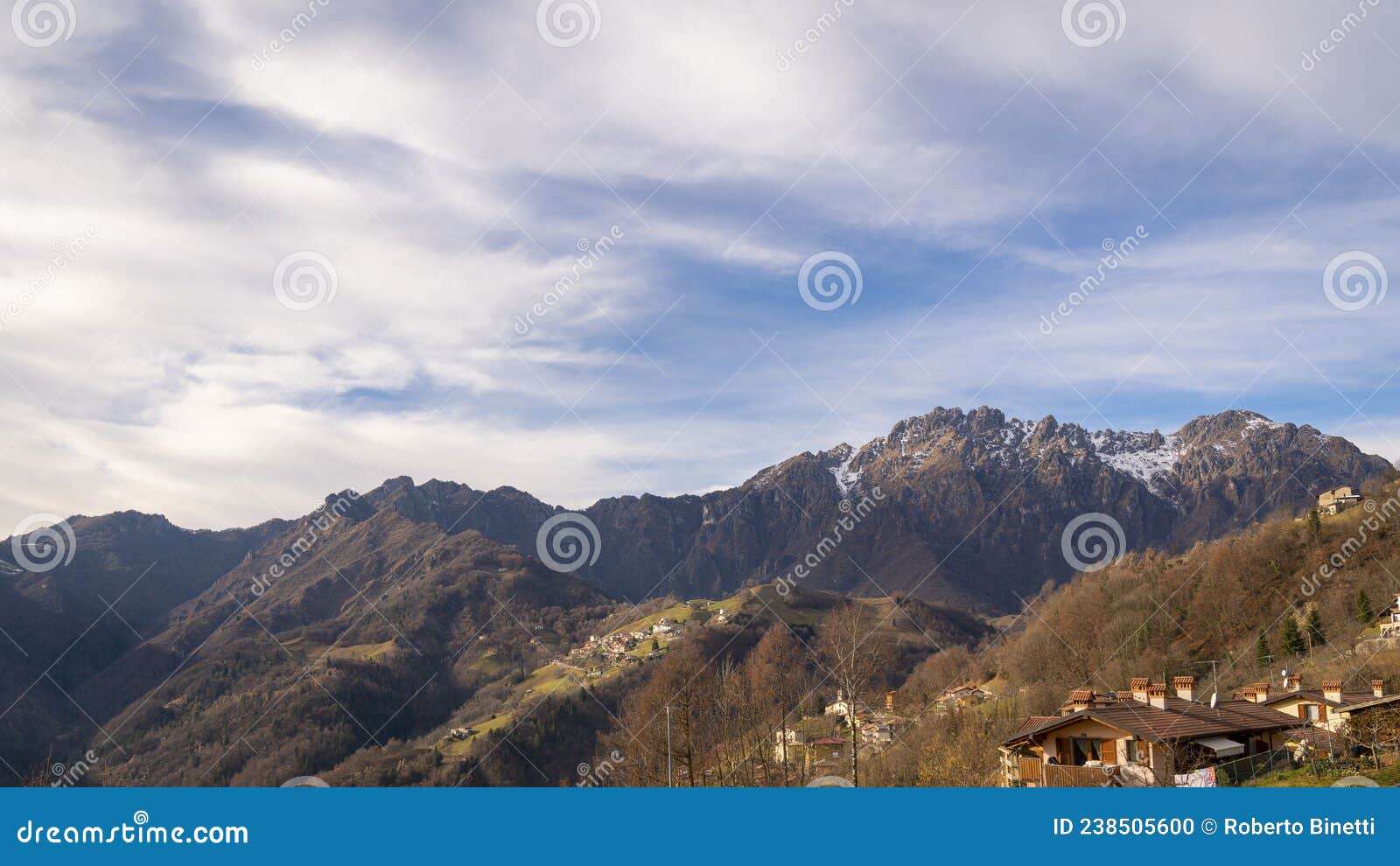 amazing view of the seriana valley and its mountains