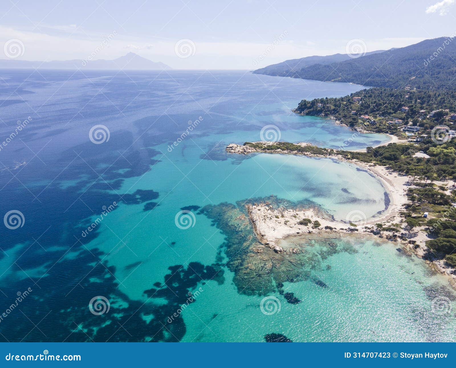 sithonia coastline near karydi beach, chalkidiki, greece