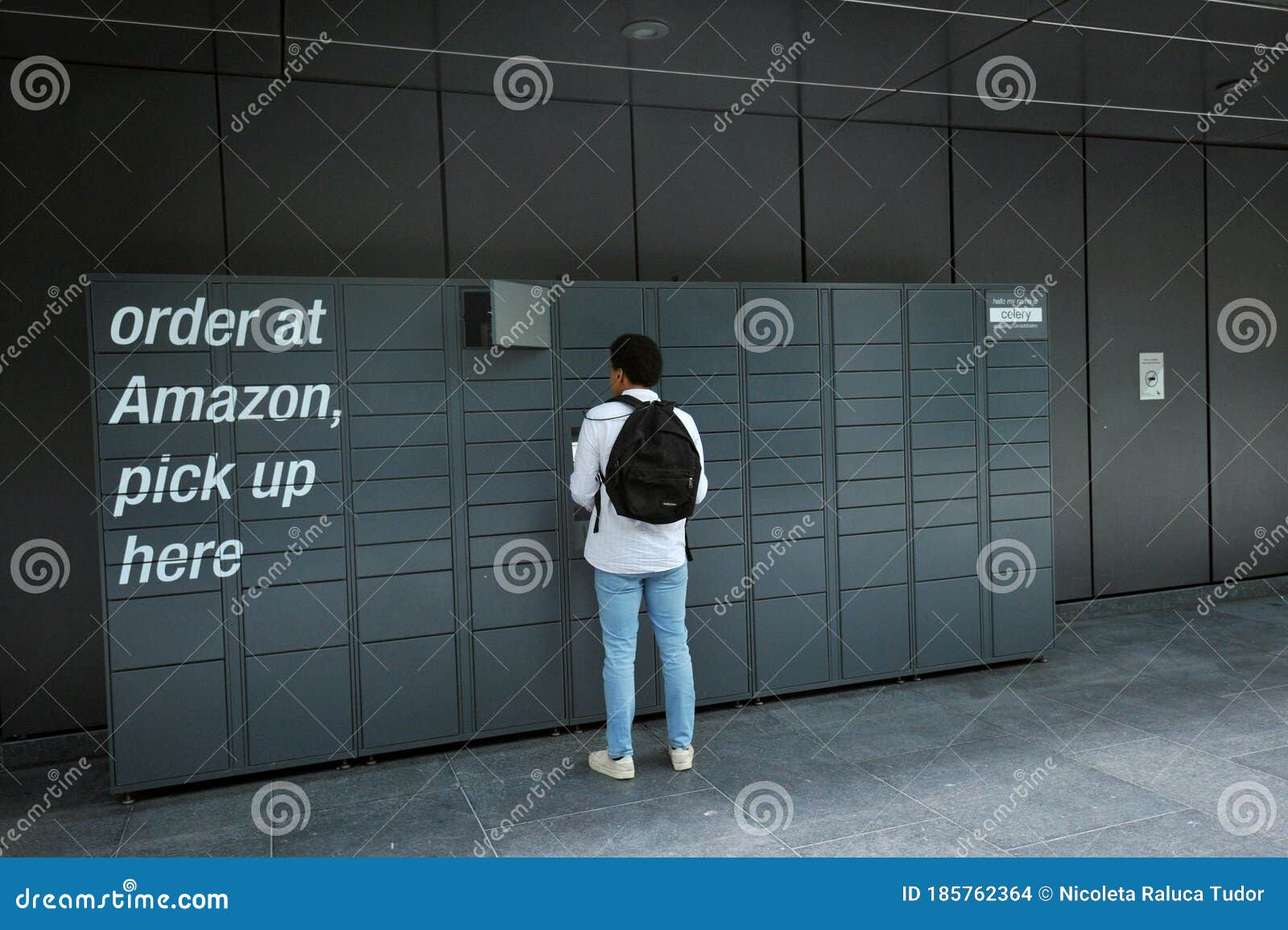 Amazon Drop Off Locations Near Me Amazon Client at the Pickup Locker To Collect a Package in London England United Kingdom Editorial Stock Image - Image of considered, client: 185762364