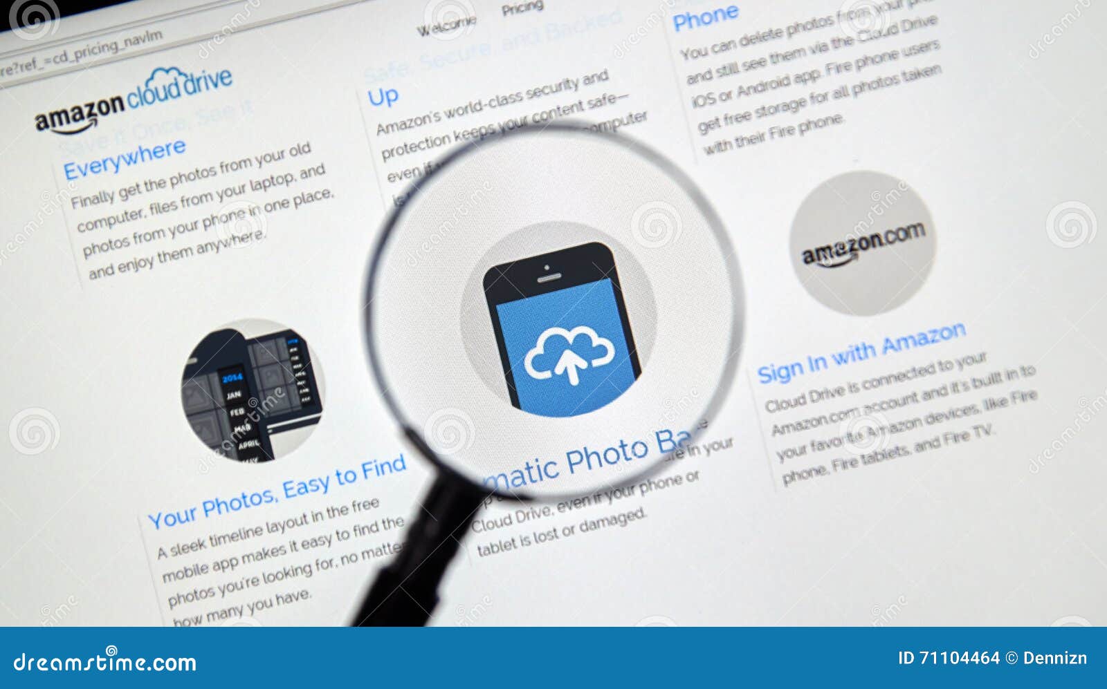 Amazon Cloud Drive imagen de archivo editorial. Imagen de datos 71104464