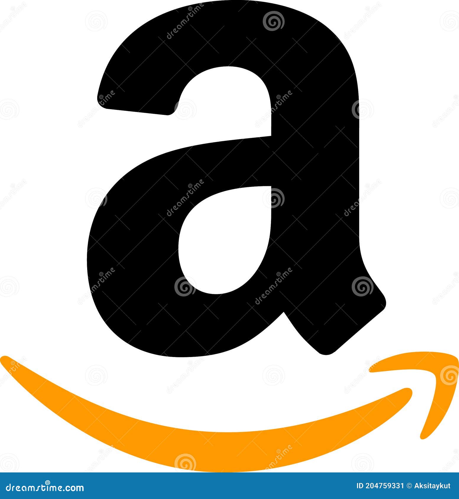 Amazon icon logo editorial photo. Illustration of apple - 204759331