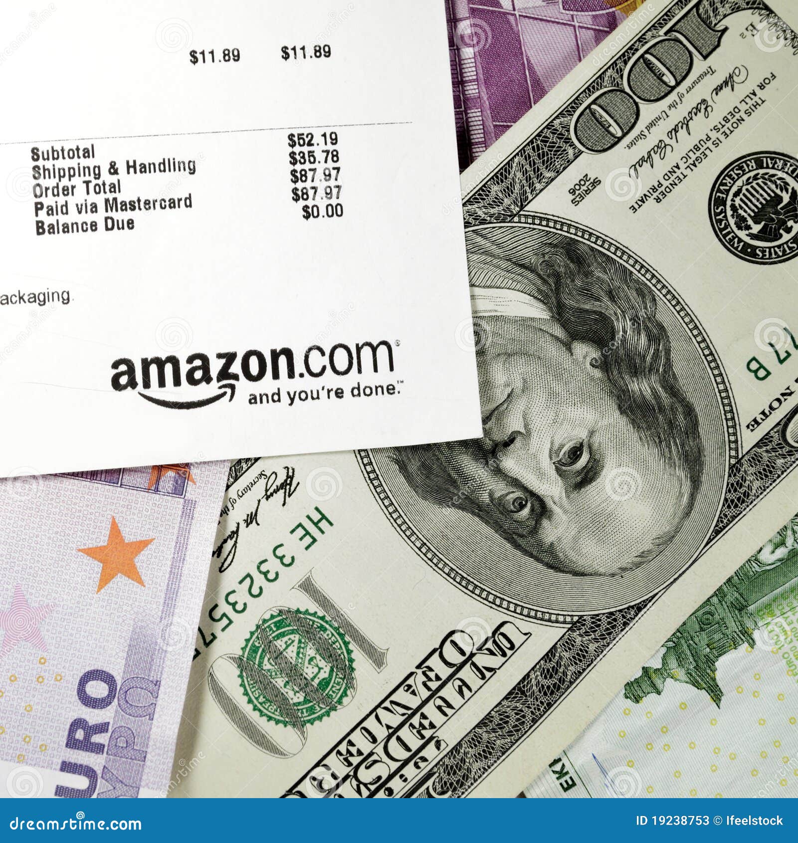 Amazon. com invoice editorial stock photo. Image of accessibility