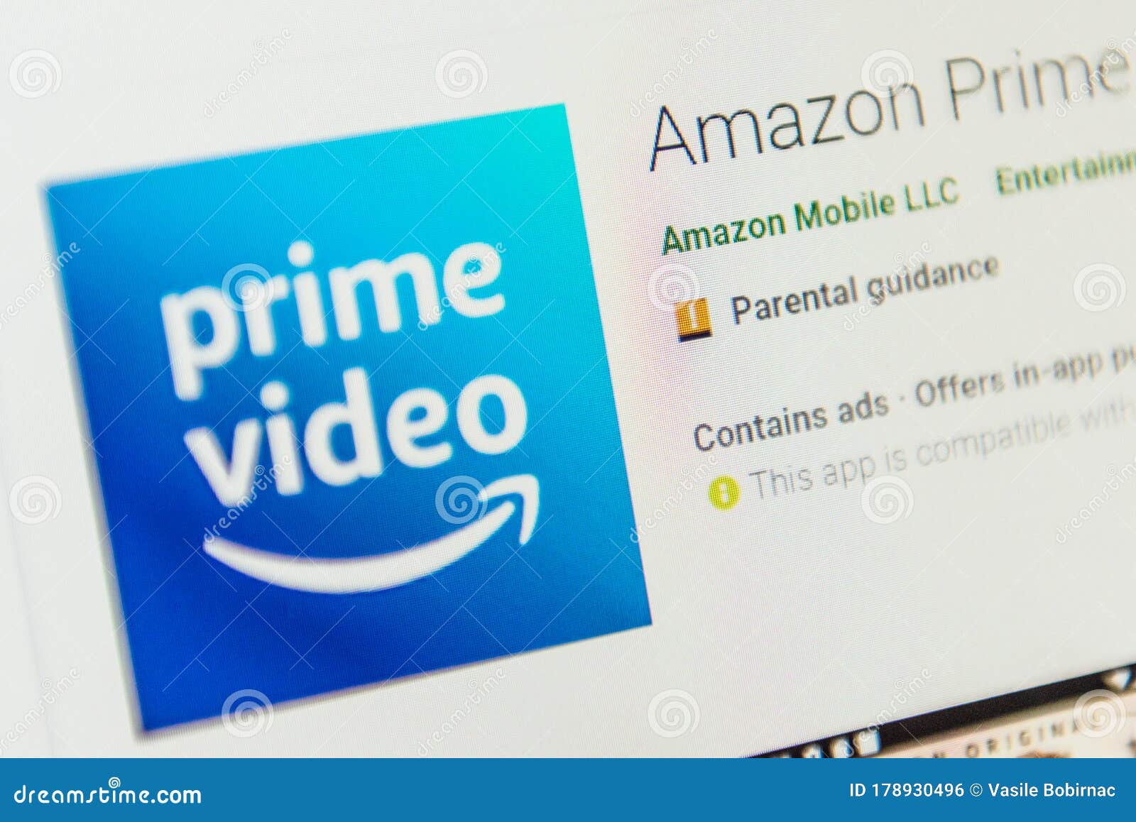 Amazon Prime App Icon. Selective Focus. Editorial Photo Image of
