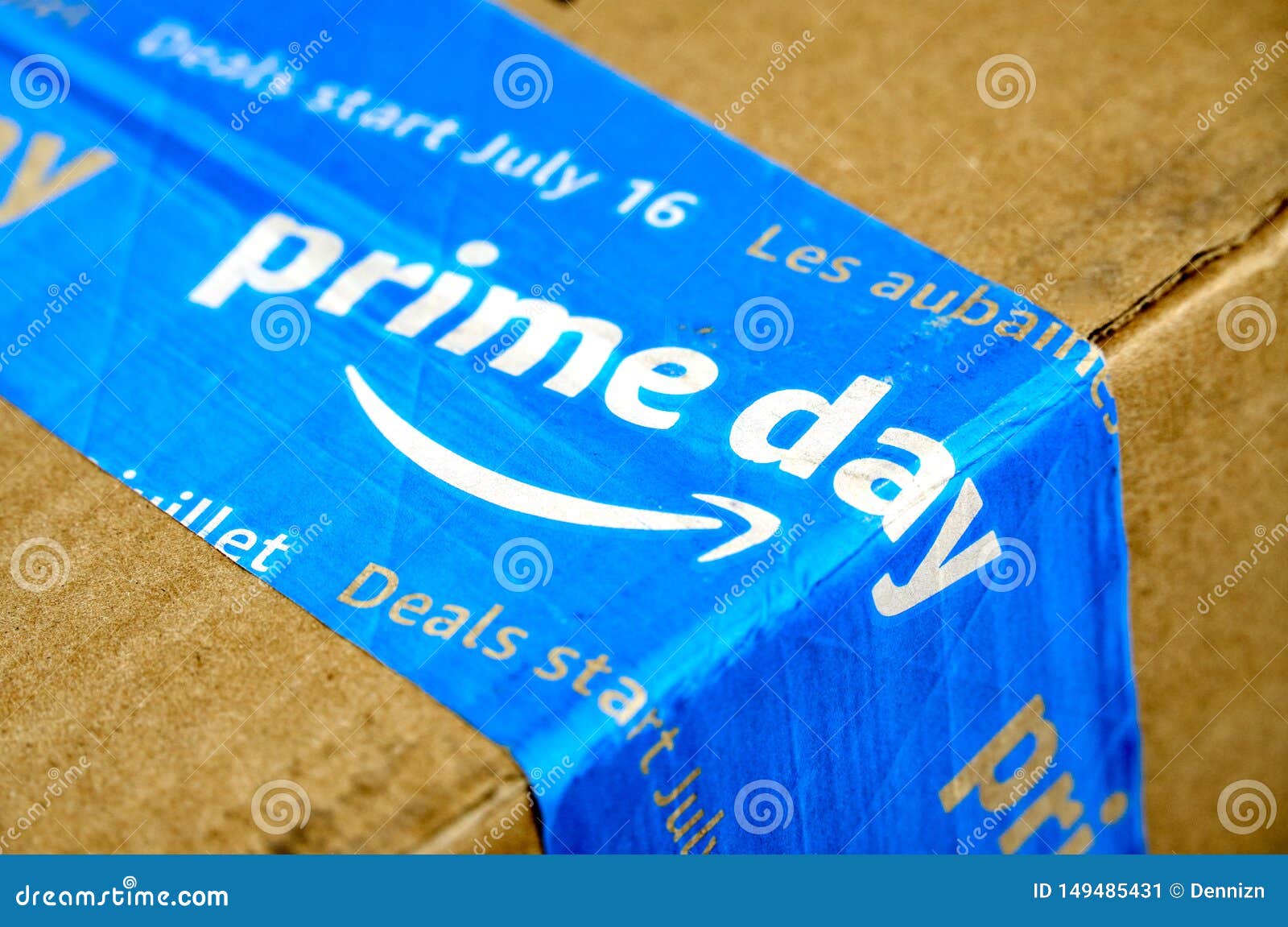Prime Day box editorial photo. Image of list - 149485431