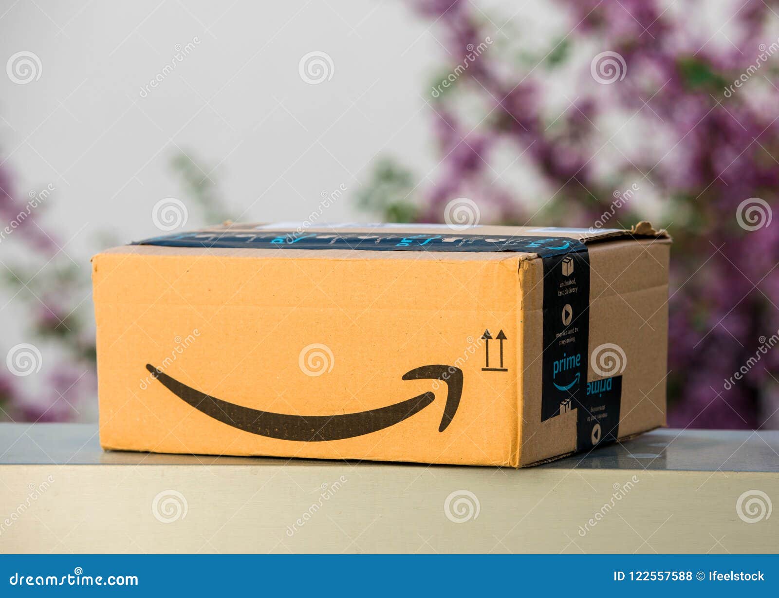 Amazon Delivery Man At Work Editorial Image | CartoonDealer.com #115366924