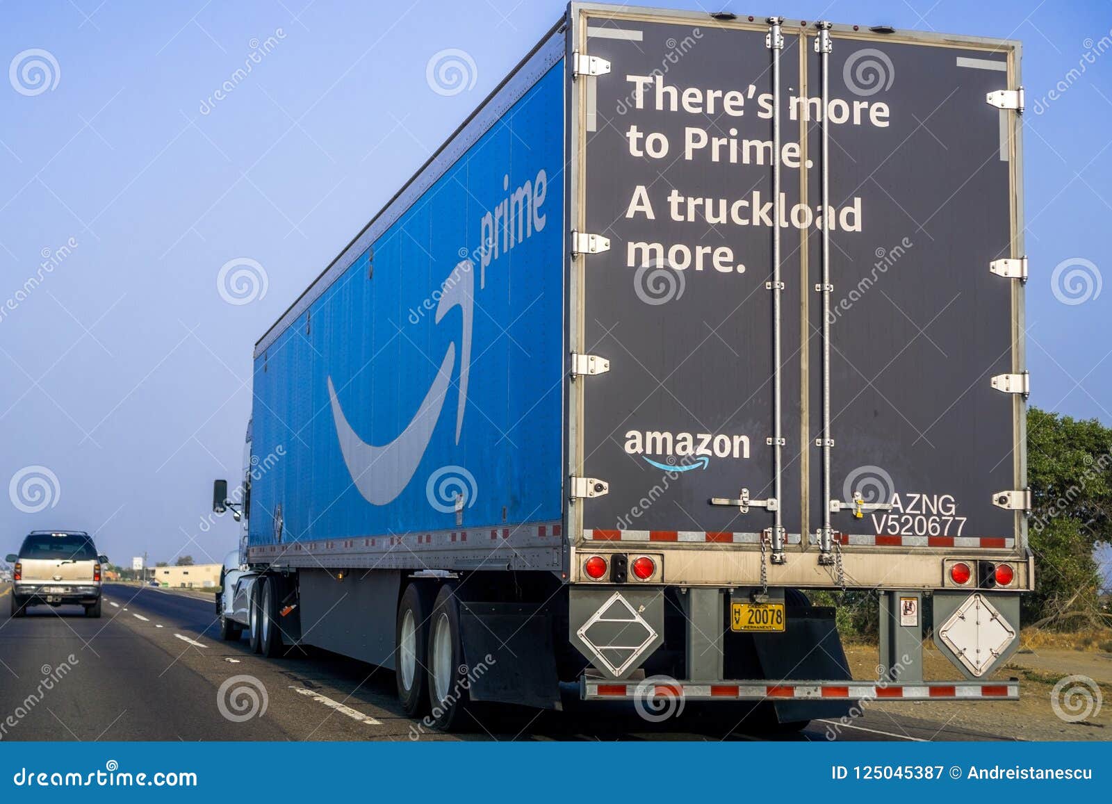 Amazon Truck Branded With The Company S Prime Logo Editorial Photography Image Of Ground Logistics