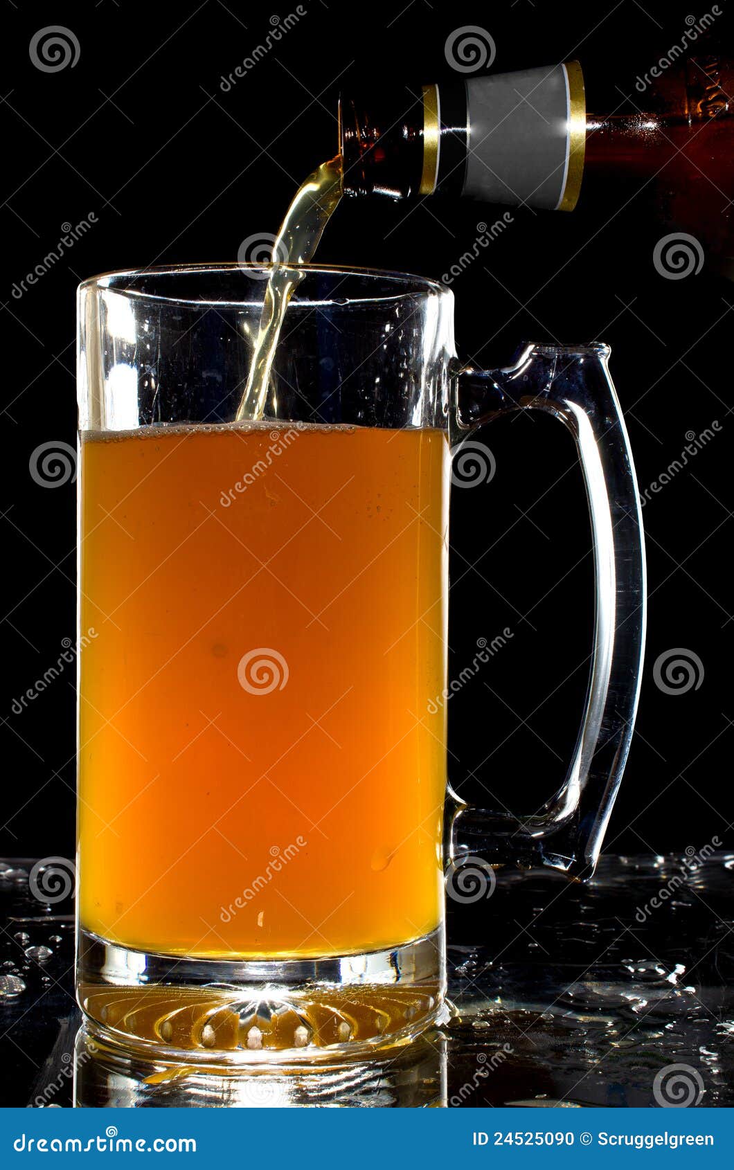 Amber Beer Glass stock photo. Image of background, transparent 24525090
