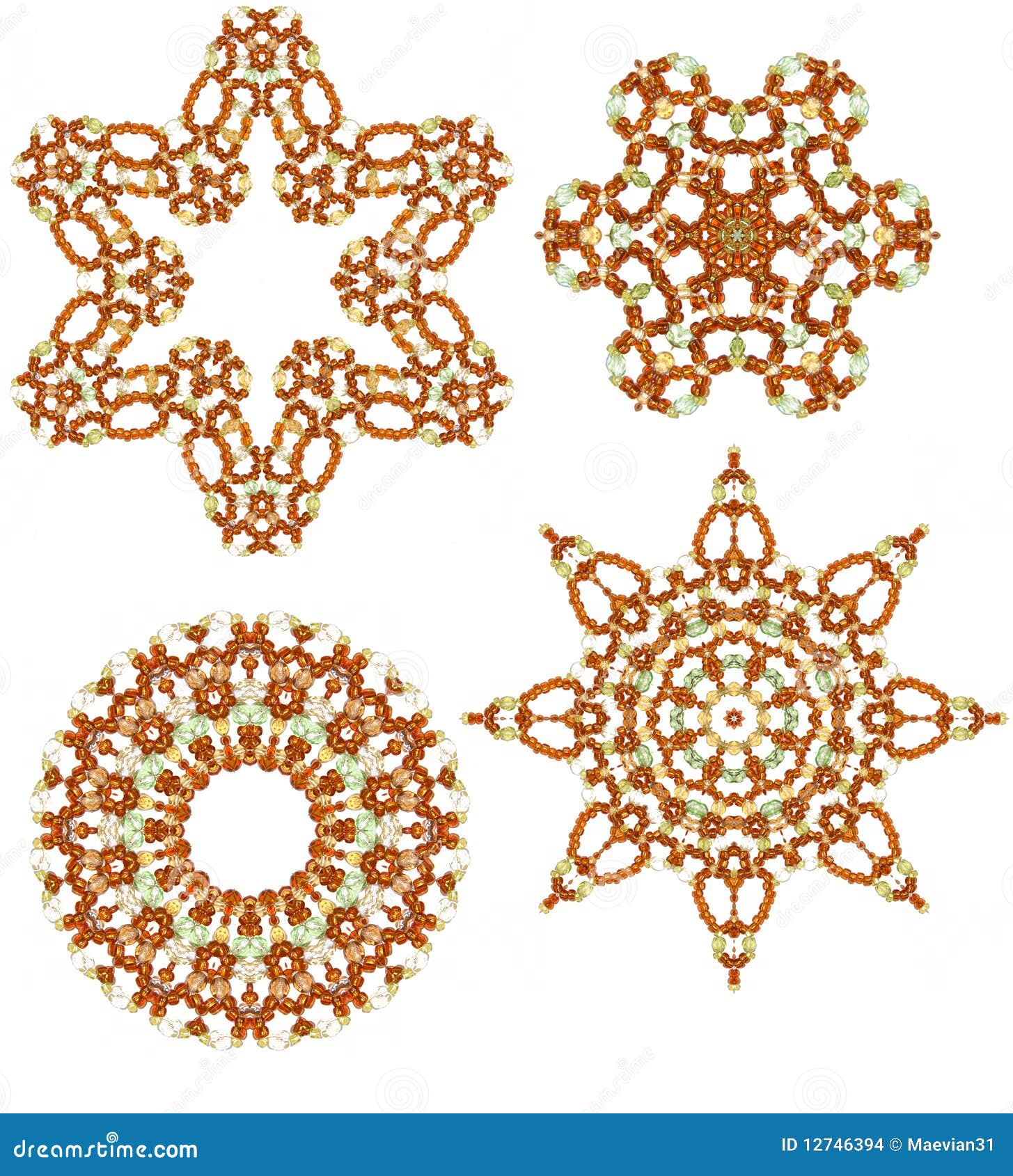 Amber Glass Beads Design Elements Stock Photo Image of star, isolated