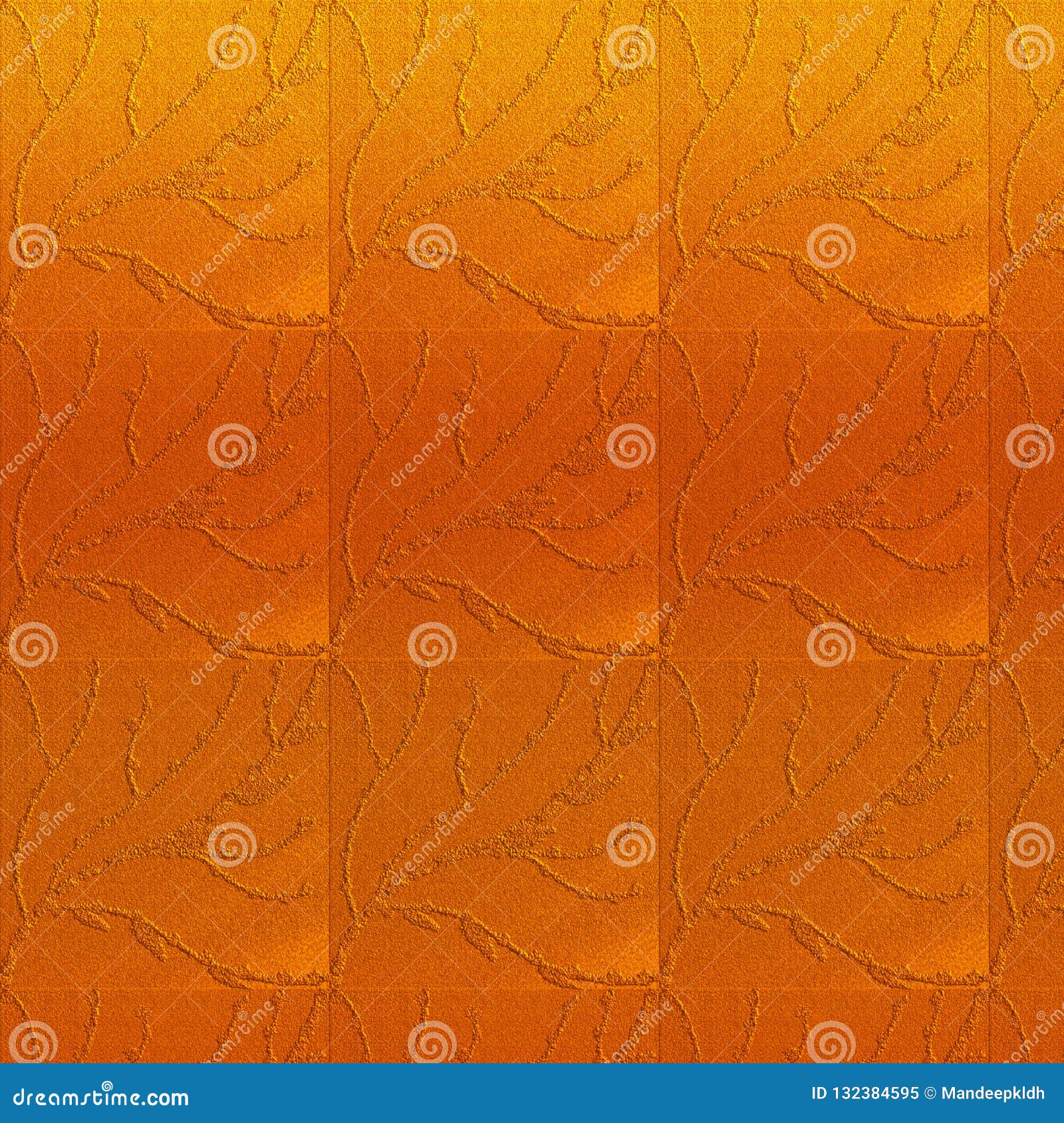 Amber Textured Background. Thread Work Painting Theme. 3D Embossed Effects. Hand Drawn Artwork
