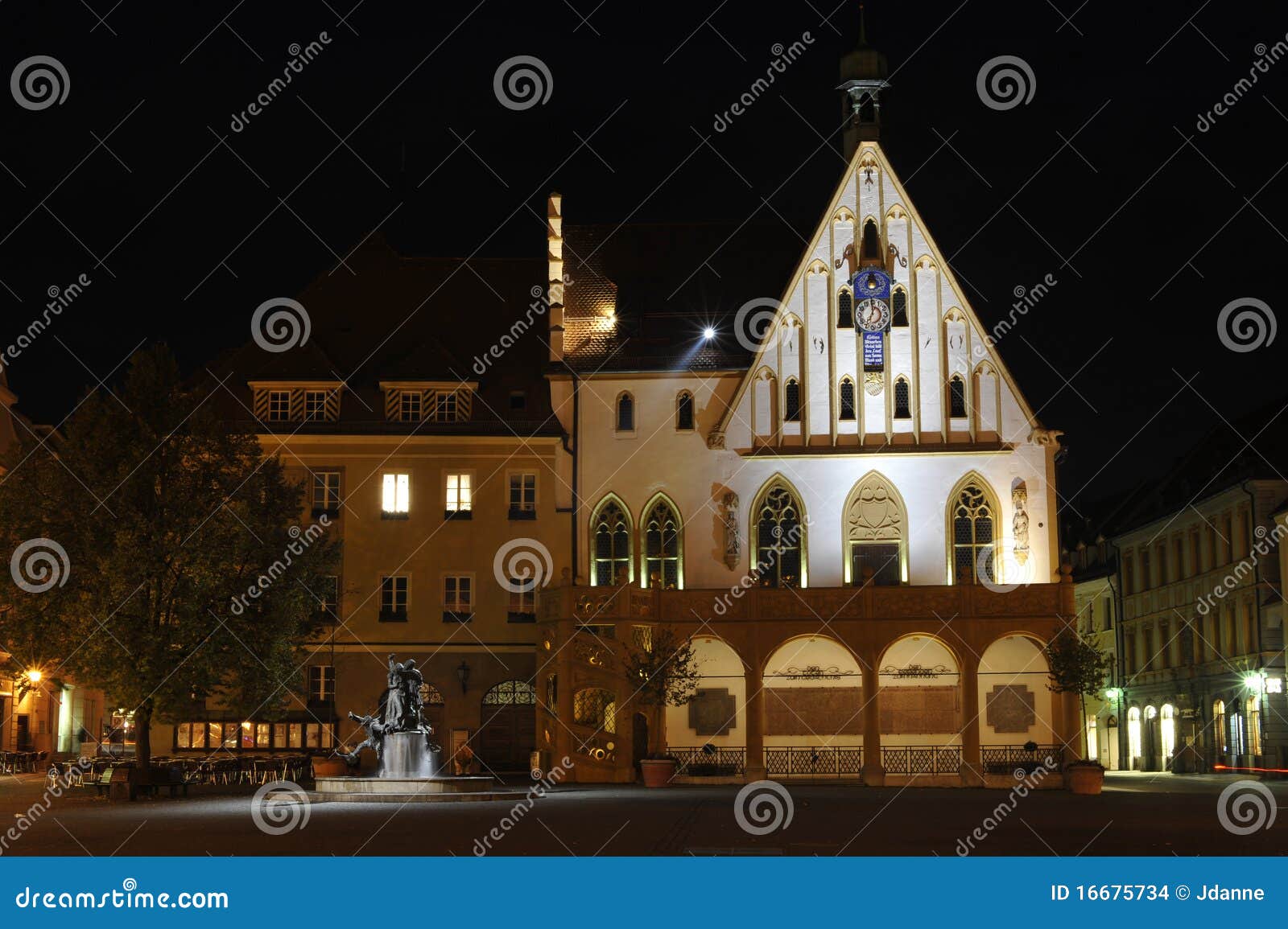 Amberg, Old Townhall at Night Stock Photo Image of landmark
