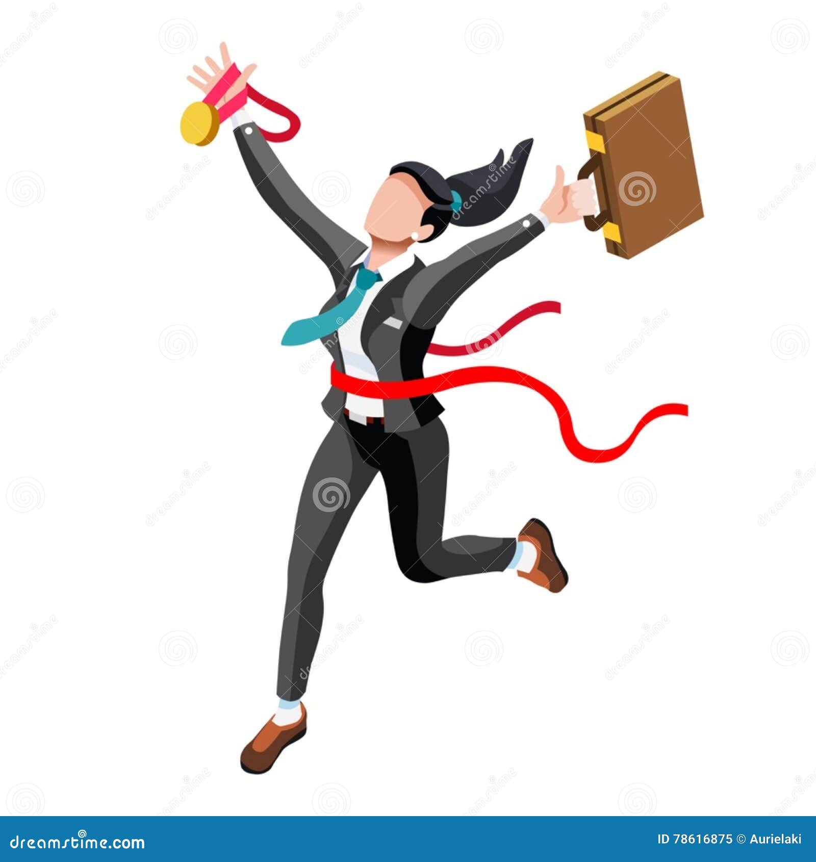 Ambitious Business Change Job Ambitions Vector Concept Stock Vector