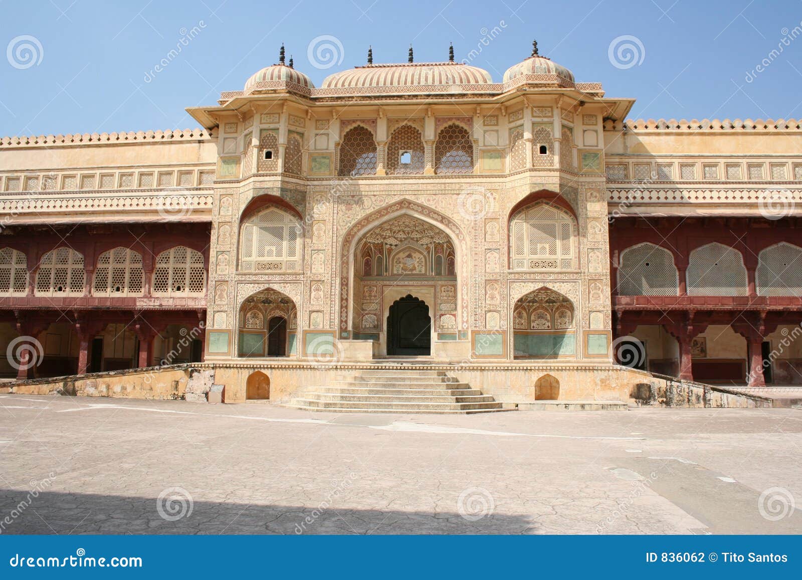 Entrée principale au palais ambre. Jaipur, Inde.