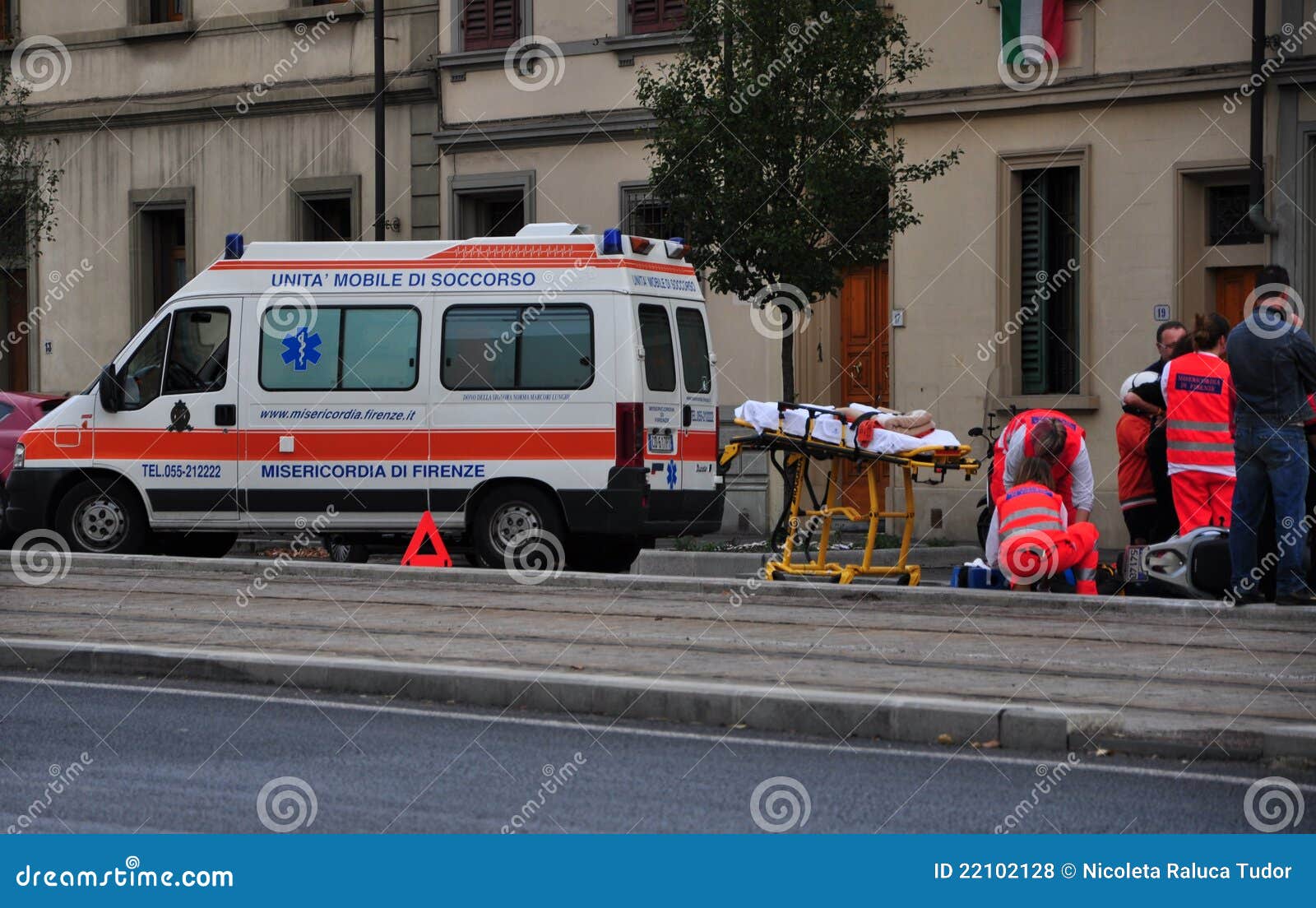 Ambulance after Car Accident Editorial Stock Photo Image of