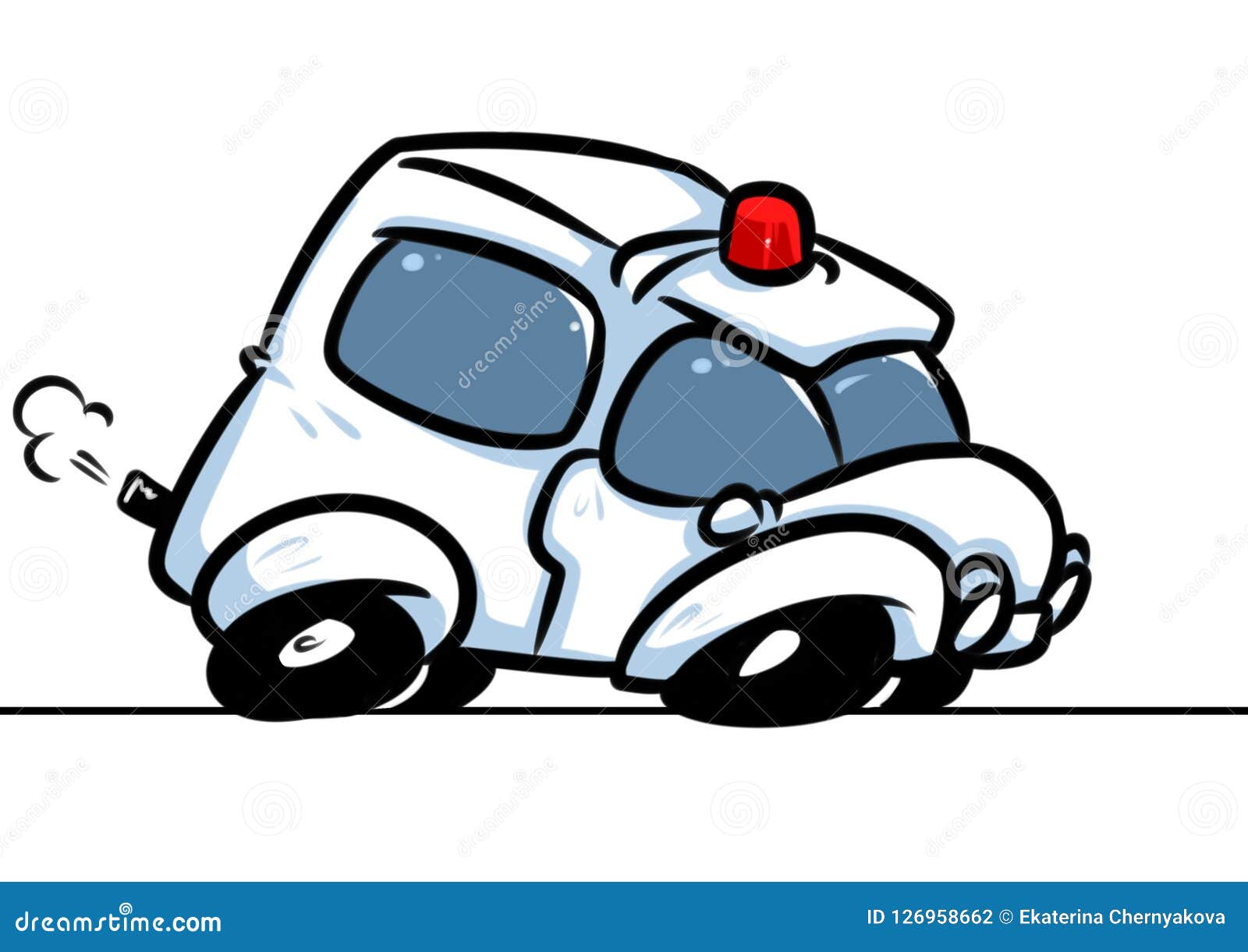 Ambulance Car Emergency Call Cartoon Stock Illustration - Illustration of  misadventure, medicine: 126958662