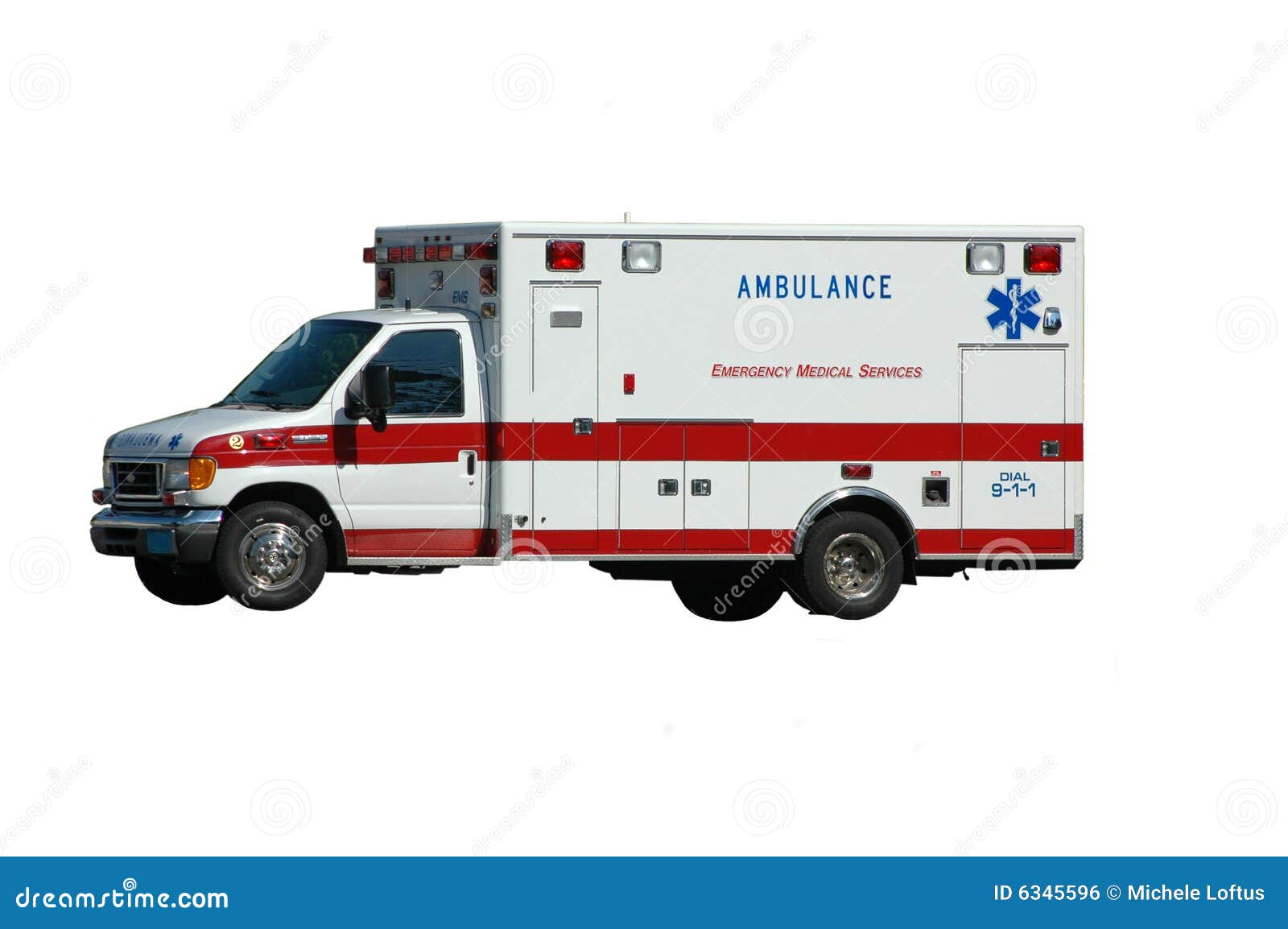 ambulance  on white