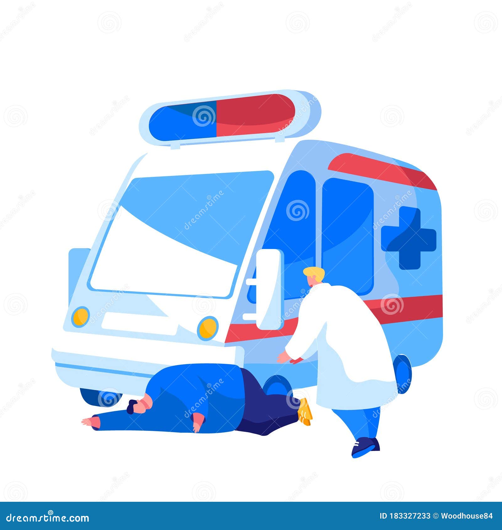 ambulance medical staff service occupation. medic character help man patient with apoplexy attack or brain stroke