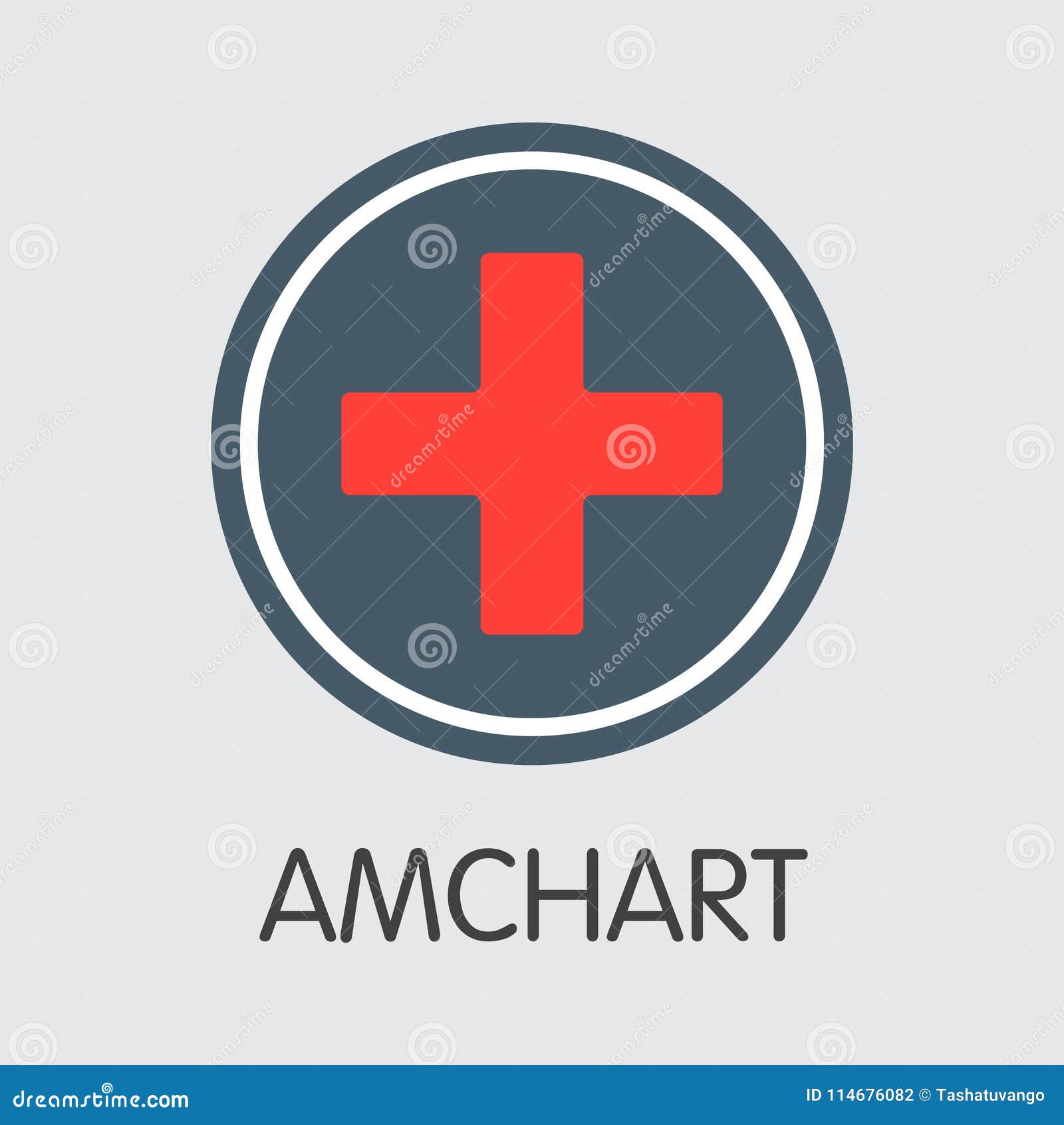 Amchart Cryptographic Currency. Vector AMC Coin Pictogram ...