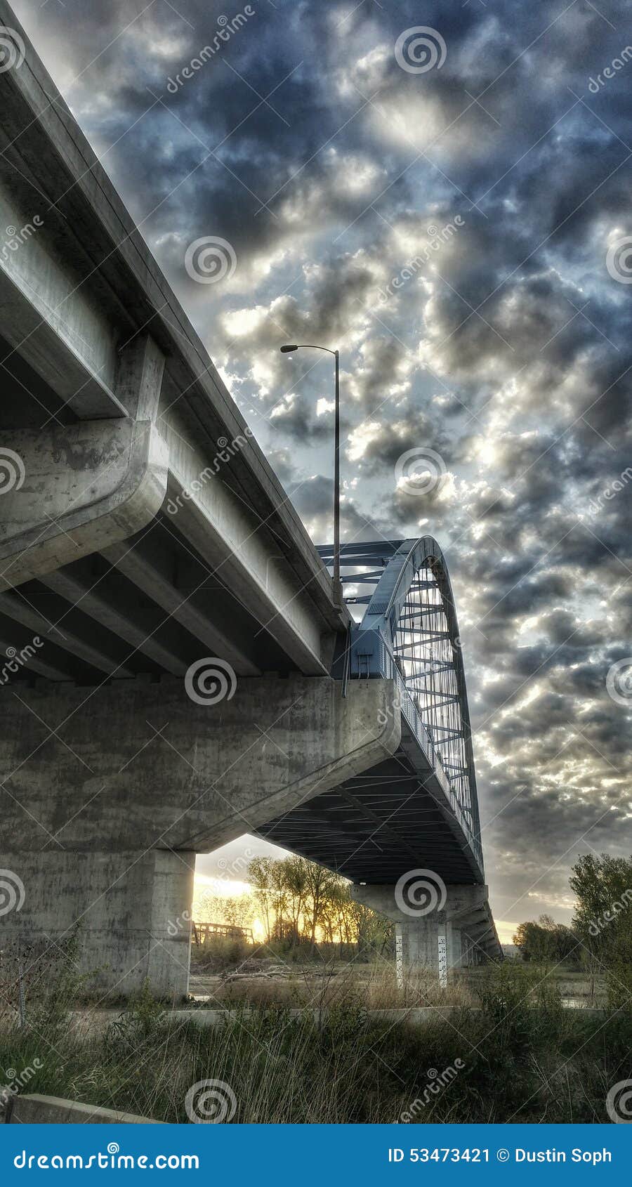 Amelia Earhart Memorial Bridge Stock Image Image of amelia, cloud