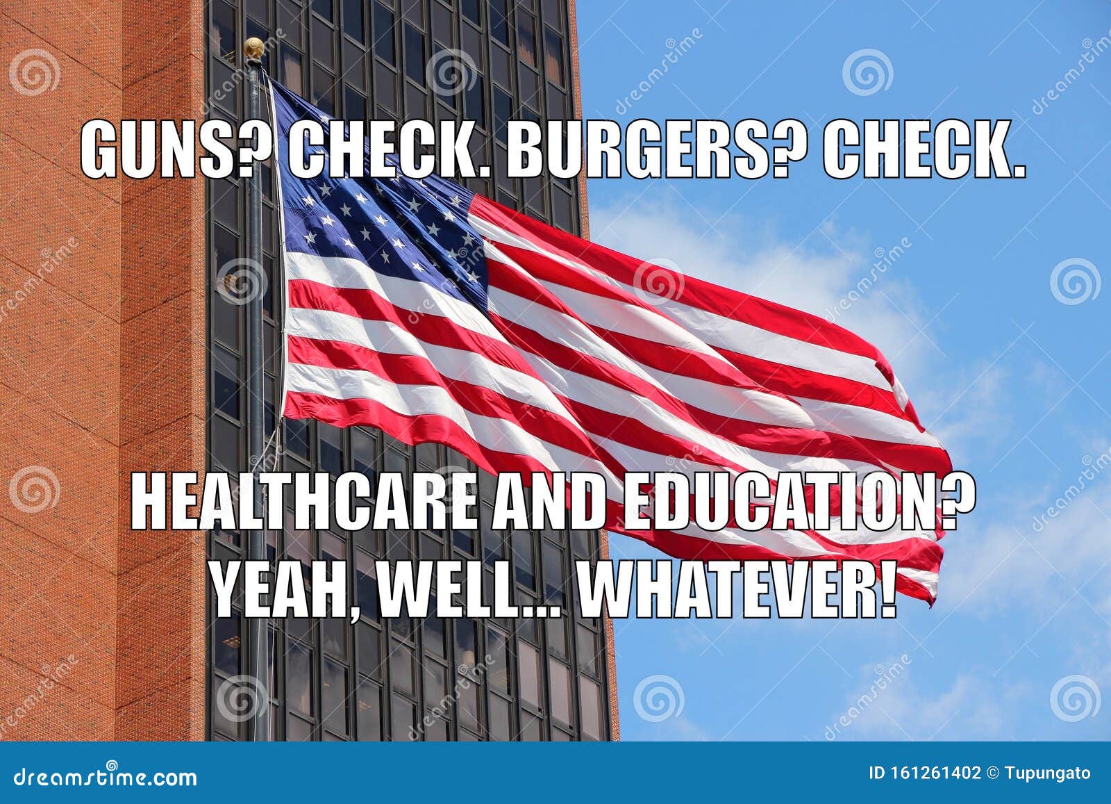 America problems meme stock photo. Image of problems - 161261402