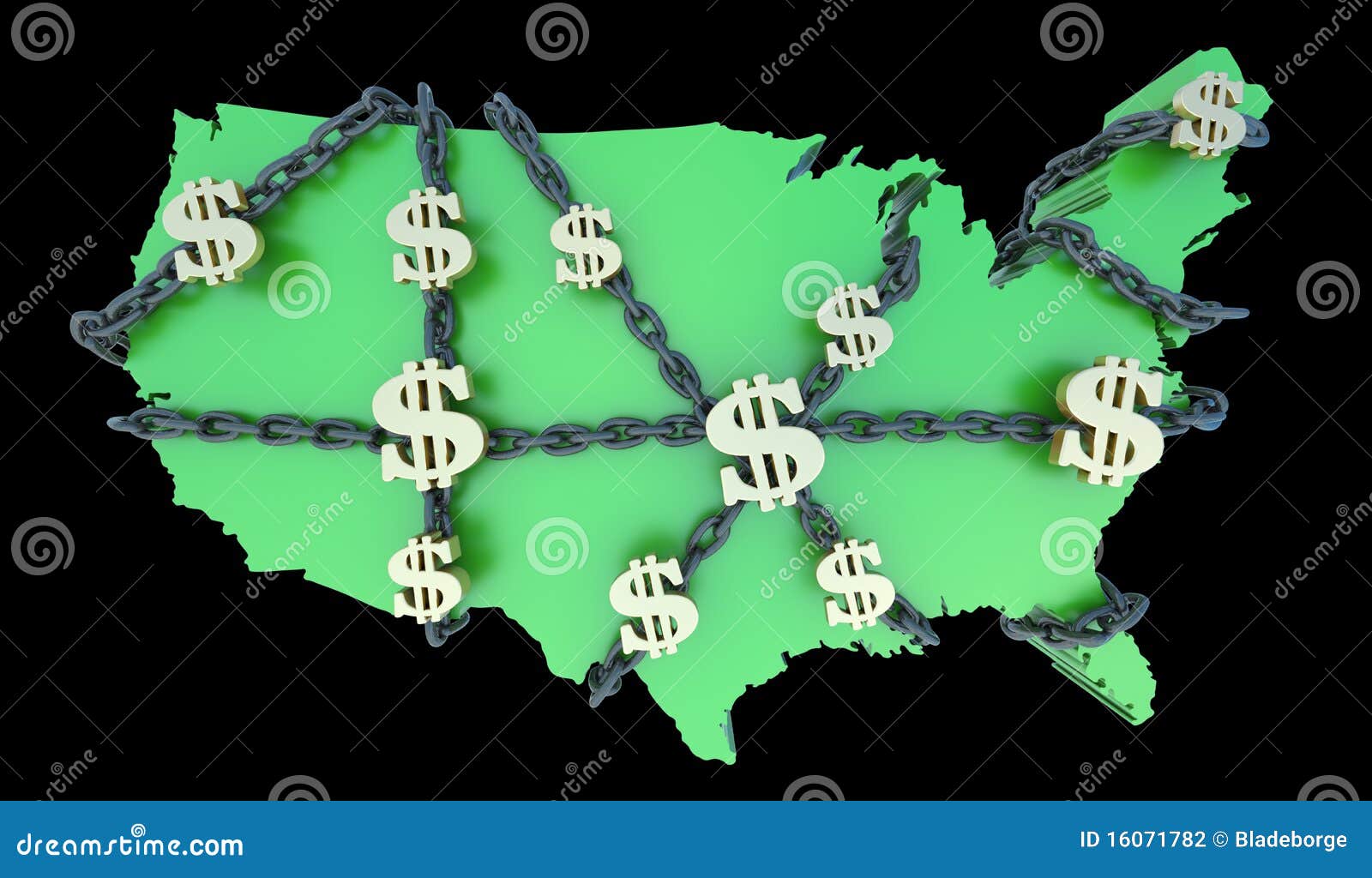 America S Financial Shackles Stock Illustration Illustration of