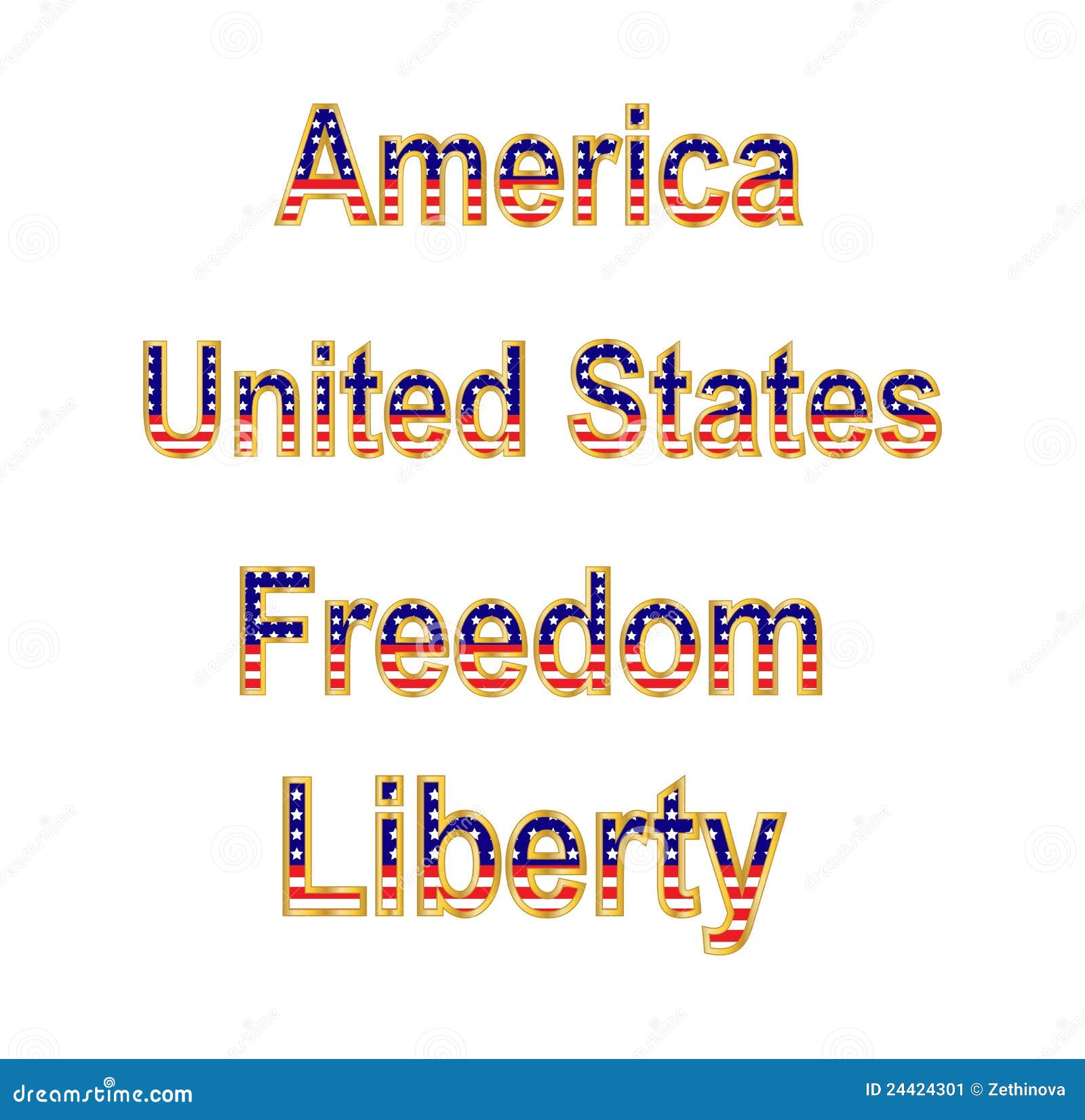 America Words Stock Image Image 24424301