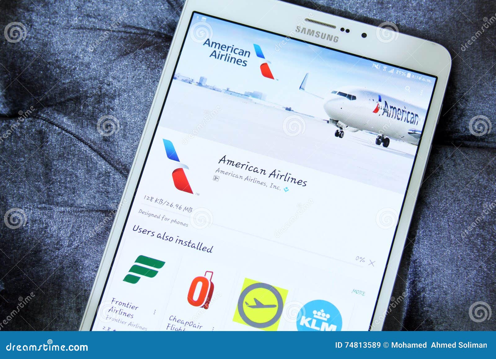American Airlines App on Google Play Editorial Stock Image - Image of