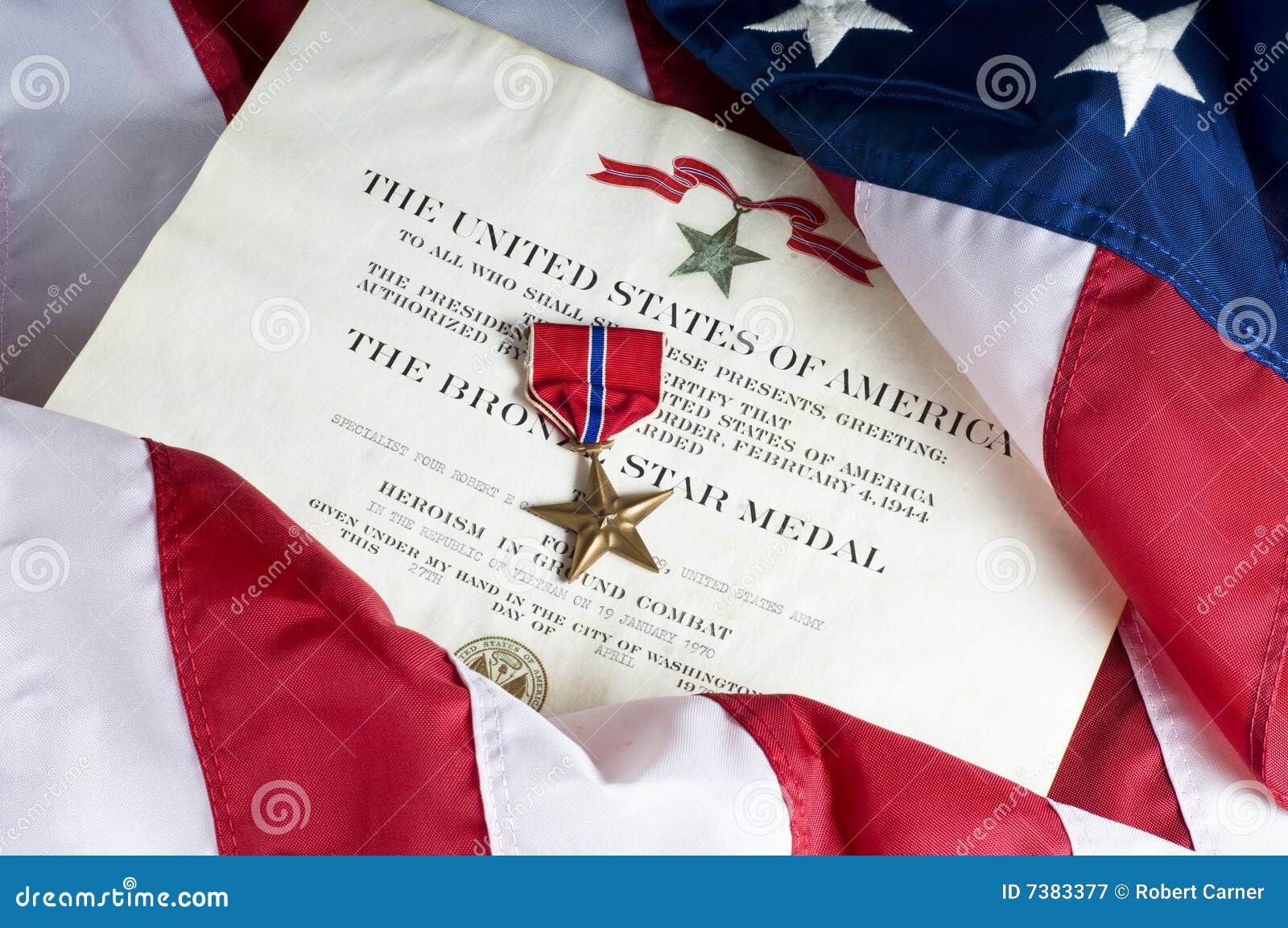 American Army Bronze Star for Heroism Stock Image Image of killed