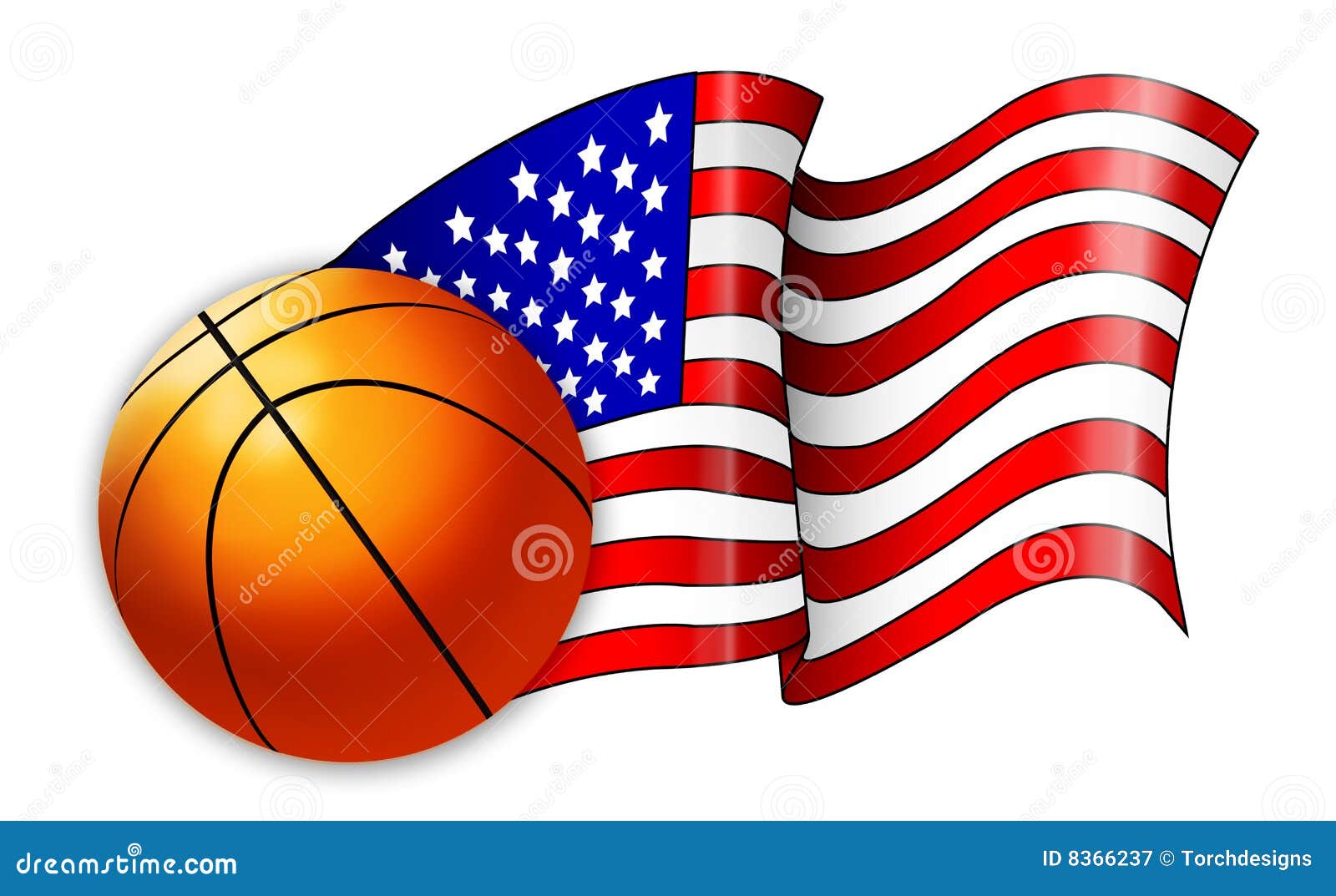 American Basketball Flag Illustration Royalty Free Stock Photography Image 8366237