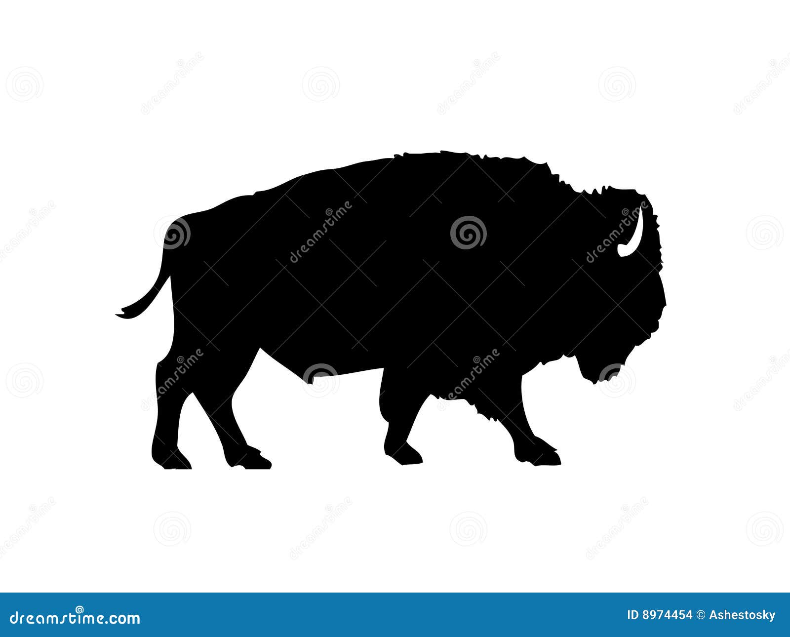 american bison  silhouette