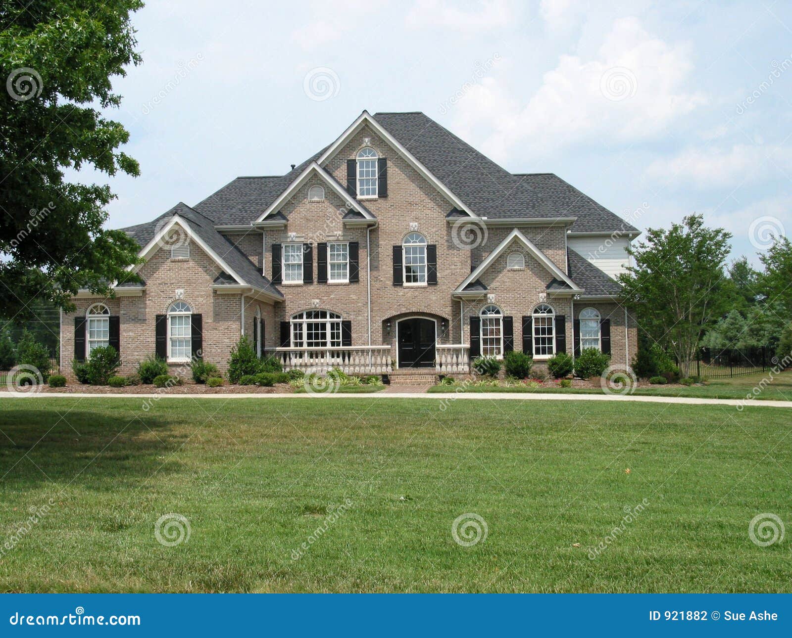 American brick house stock photo. Image of manor, residential 921882