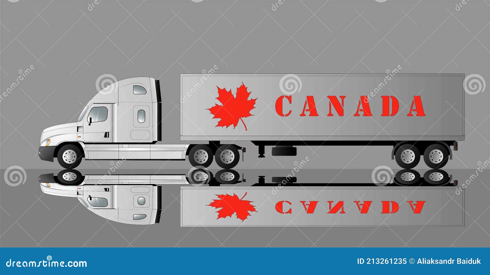American Car for Transporting Goods with the Image of a Maple Leaf and