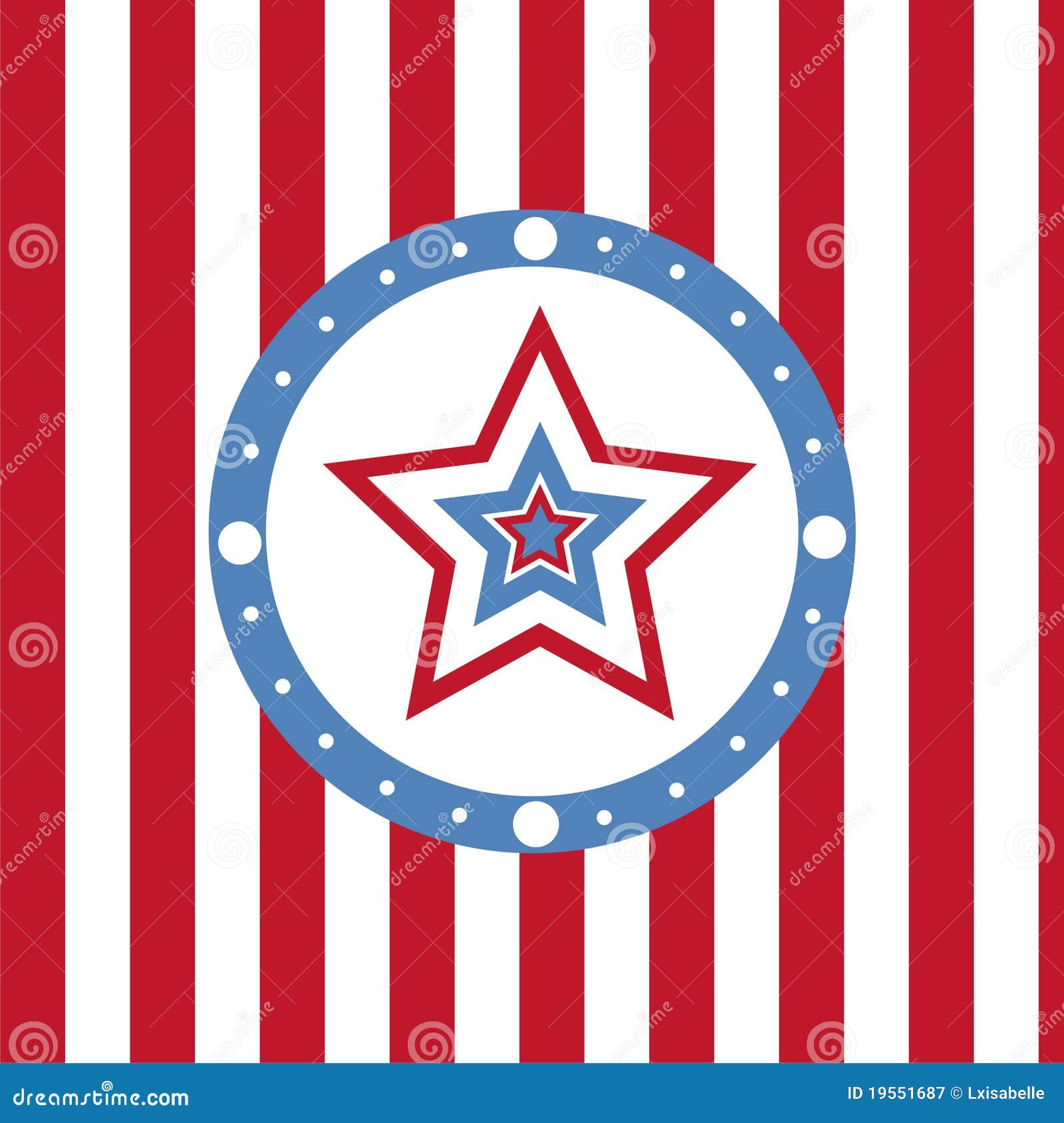 American Colored Stars Background Stock Vector - Illustration of