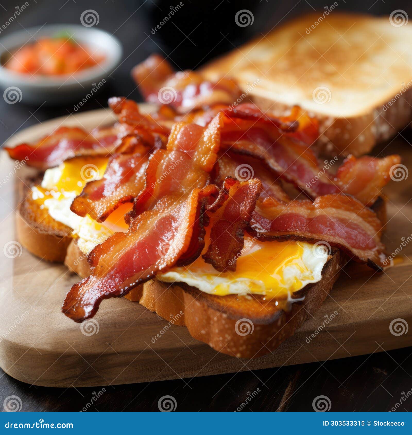 american consumer culture bacon, egg, and toast board