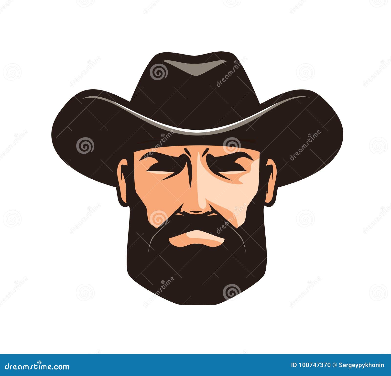 american cowboy logo or label. sheriff, wrangler, rodeo .