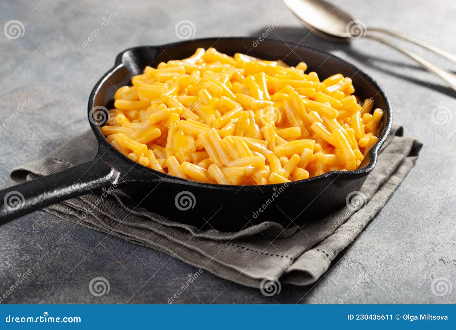 American Creamy Macaroni and Cheese Pasta Stock Image Image of