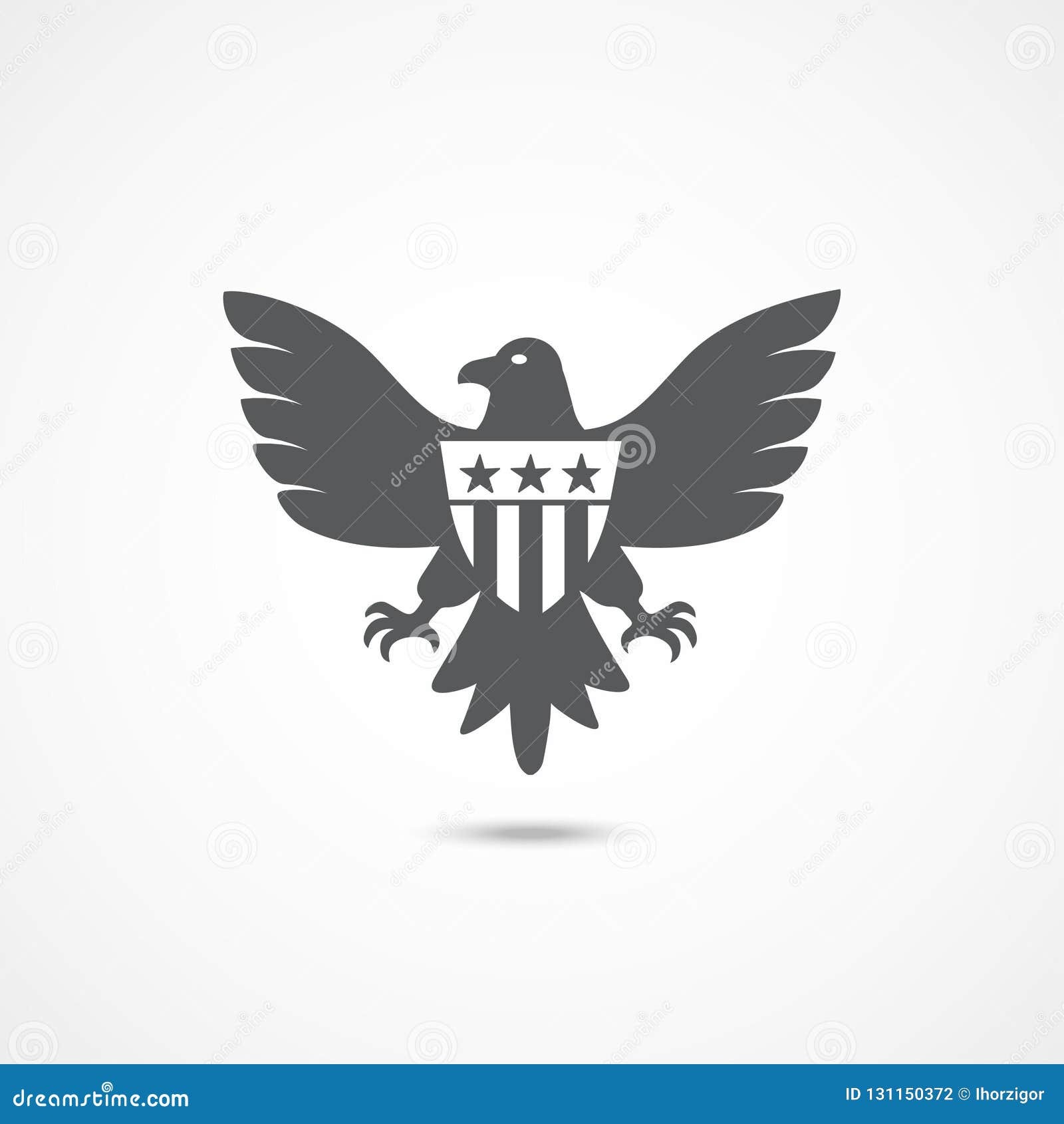 American Eagle Icon stock vector. Illustration of flag - 131150372