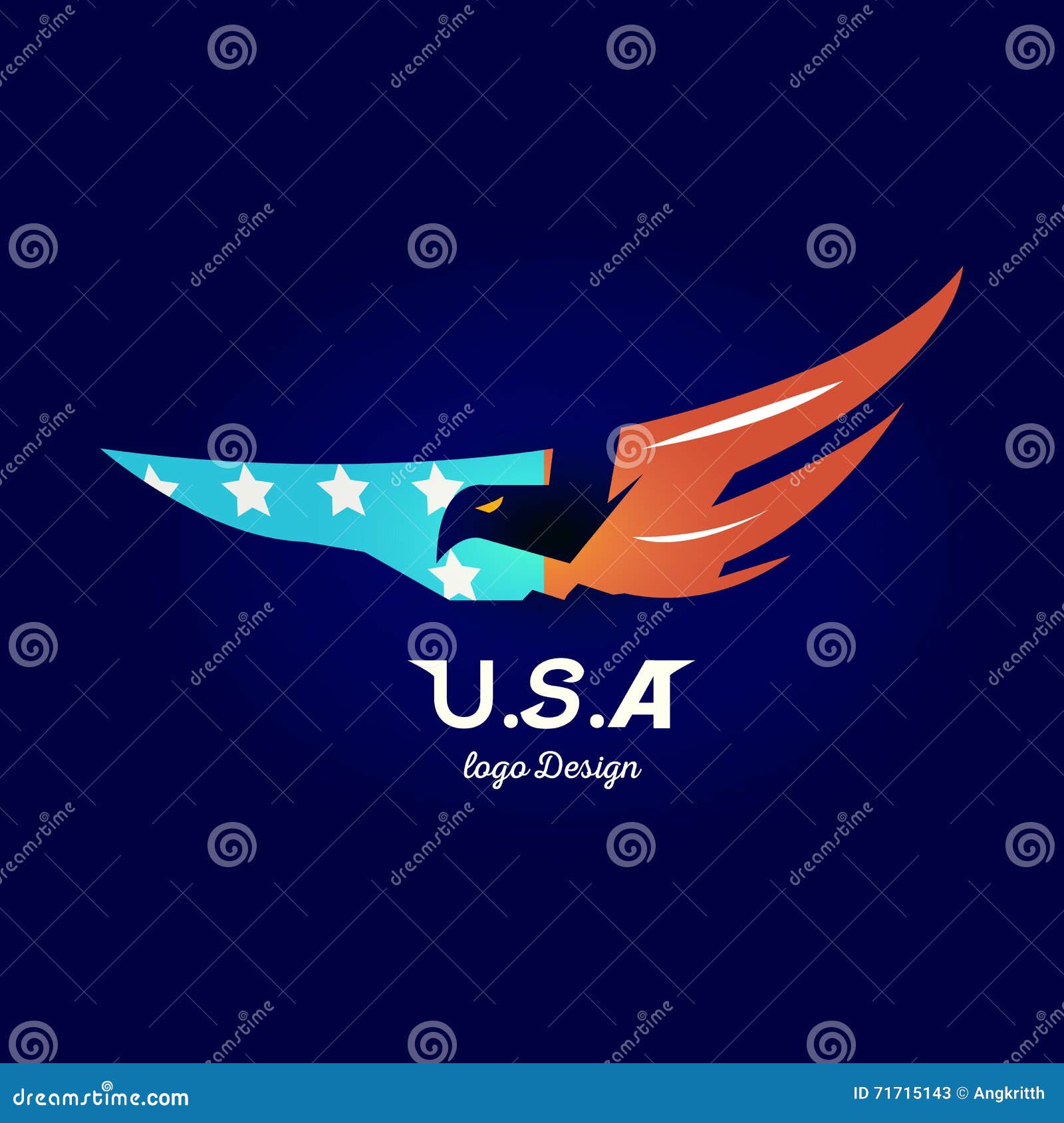 Download American Eagle Logo Template. Symbol Of The USA, With ...