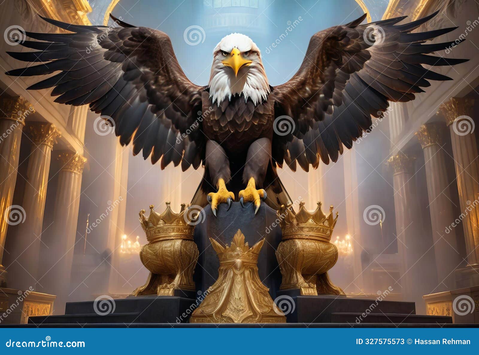 An American Eagle Throne Portrait Stock Image Image of culture