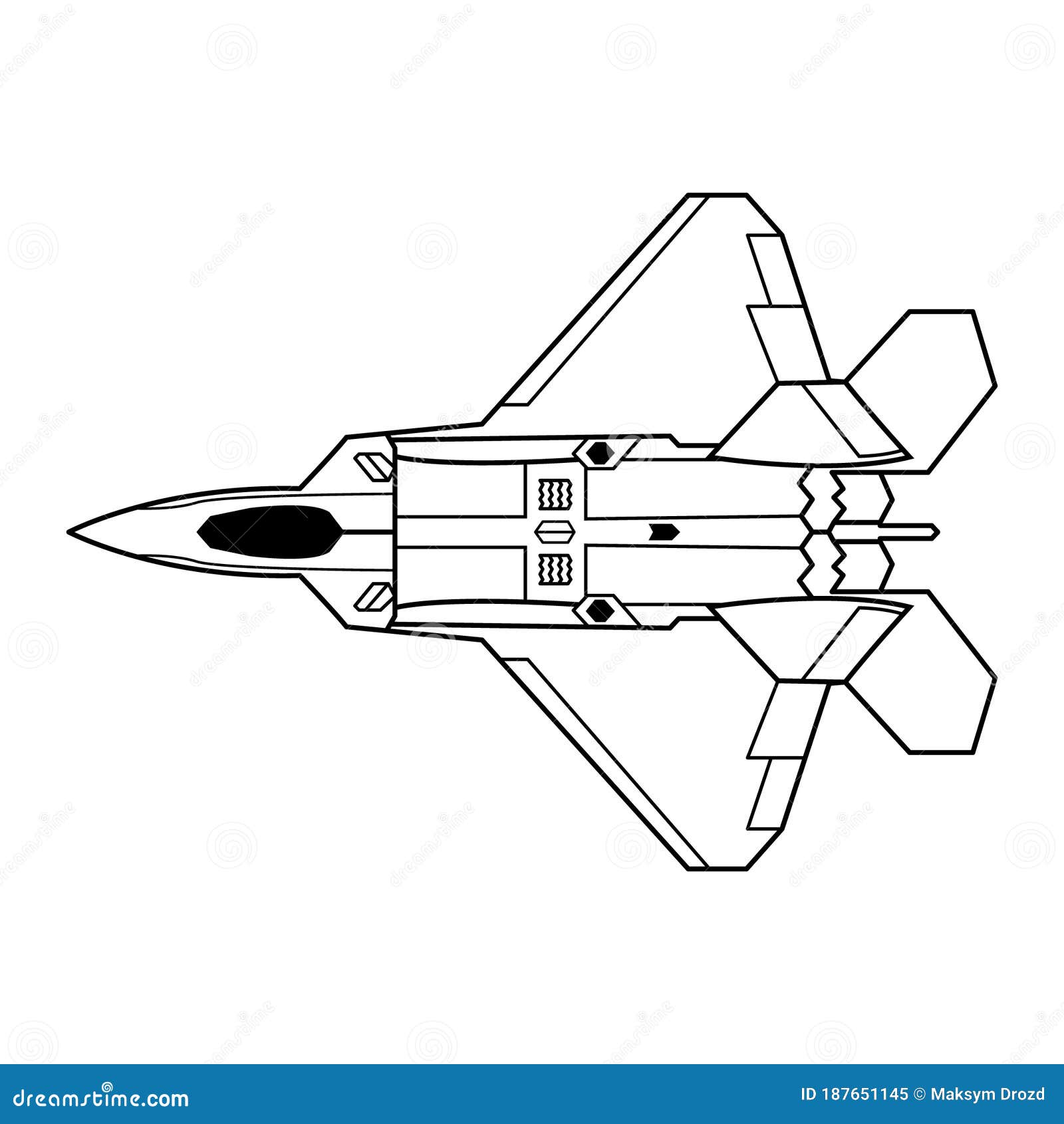 Jet Fighter F 22 Raptor Aircraft Icon Airplane Silhouette Icon Set