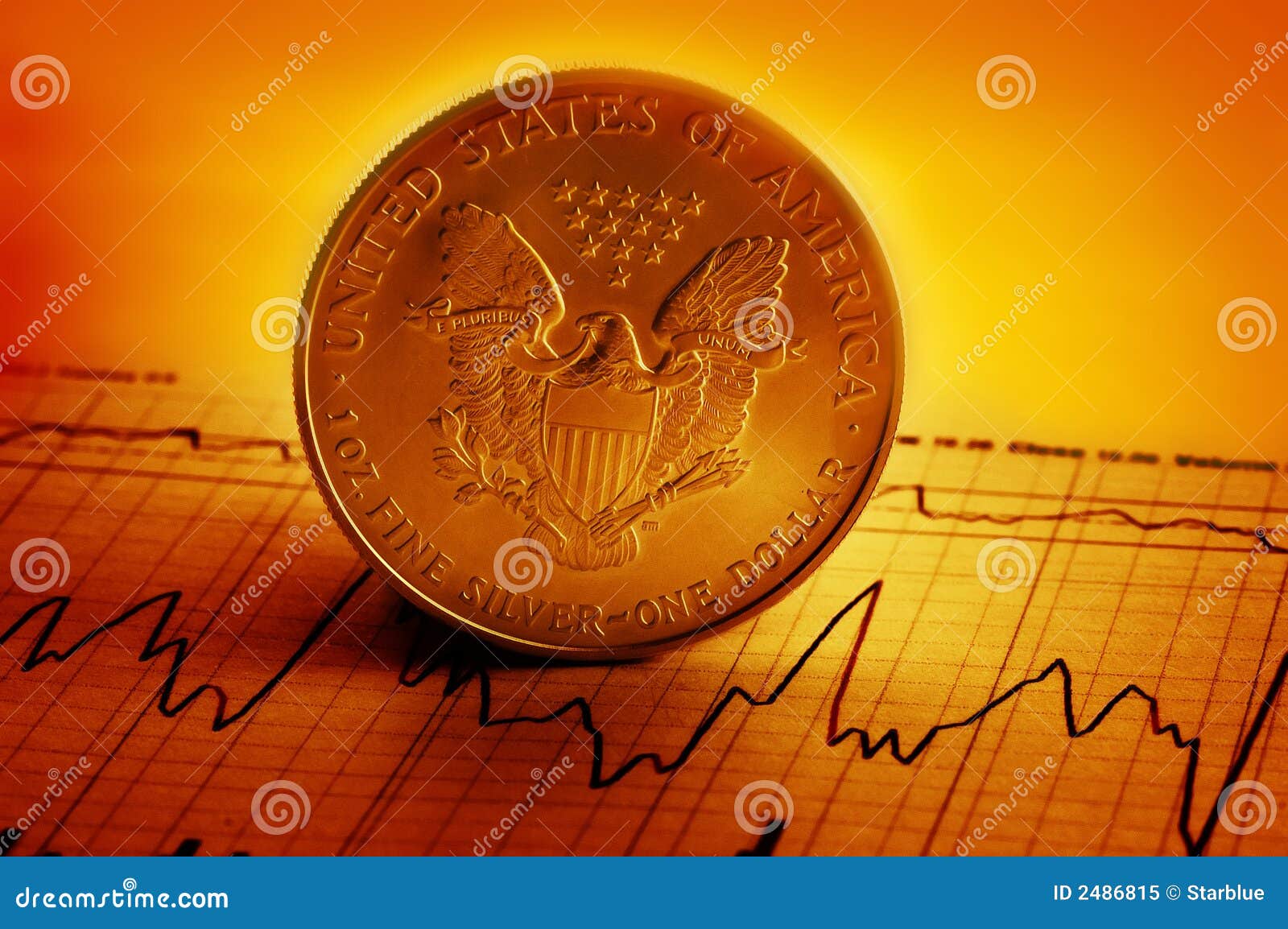 American financial stock image. Image of silver, gain - 2486815