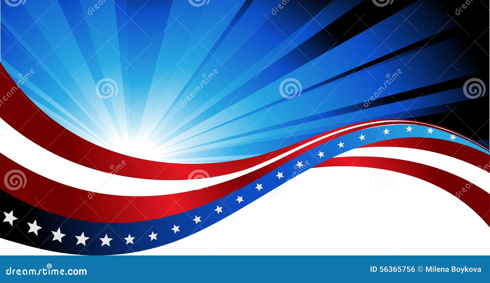 American Flag Abstract Background Of The Stock Vector Illustration