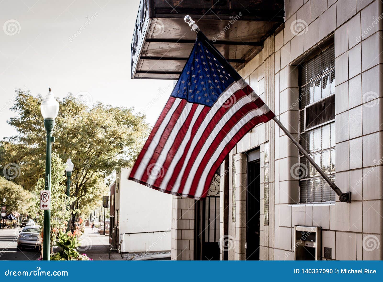 American flag stock photo. Image of stars, blue, road - 140337090