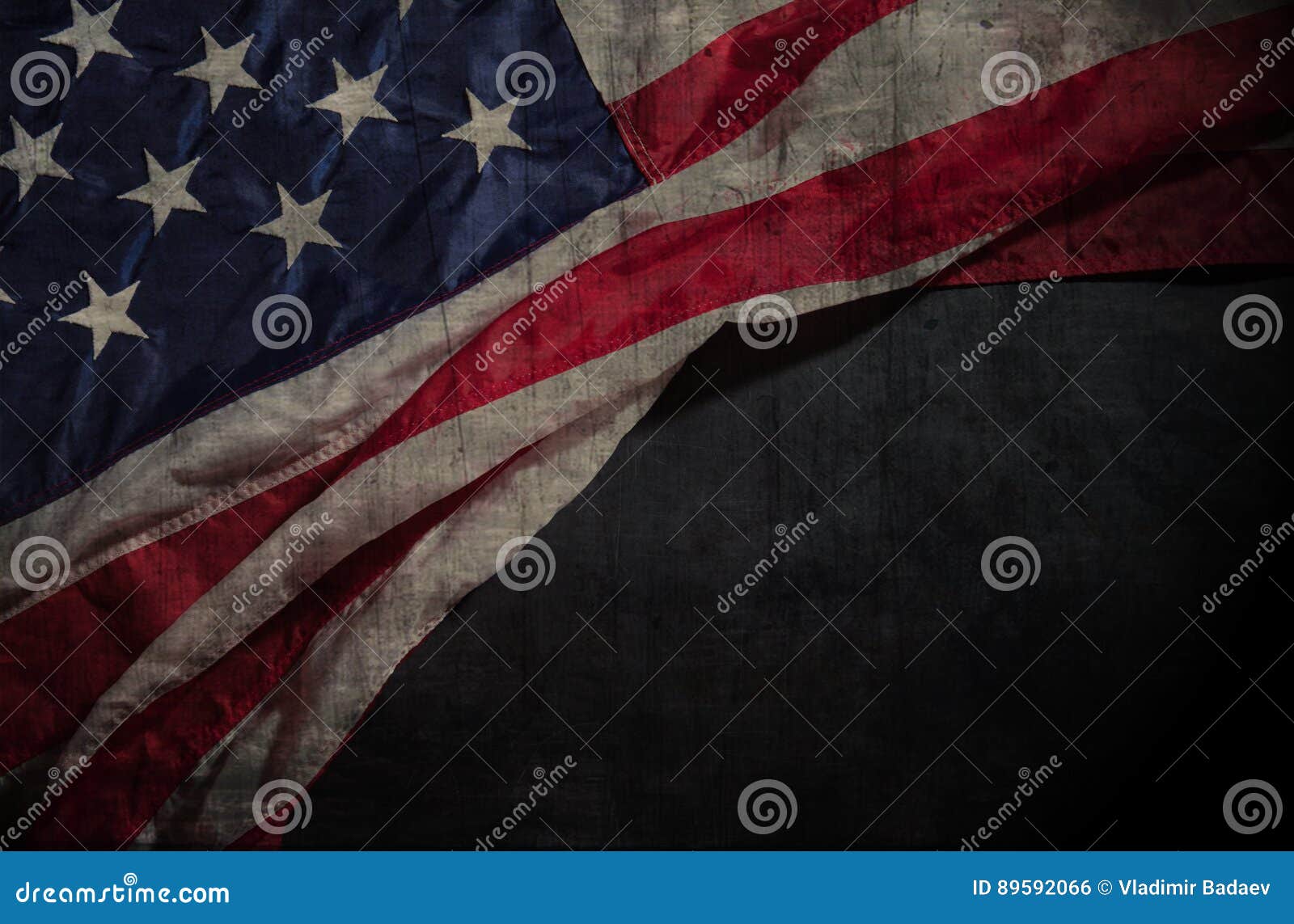 American Flag on a Chalkboard with Space for Text Stock Photo Image