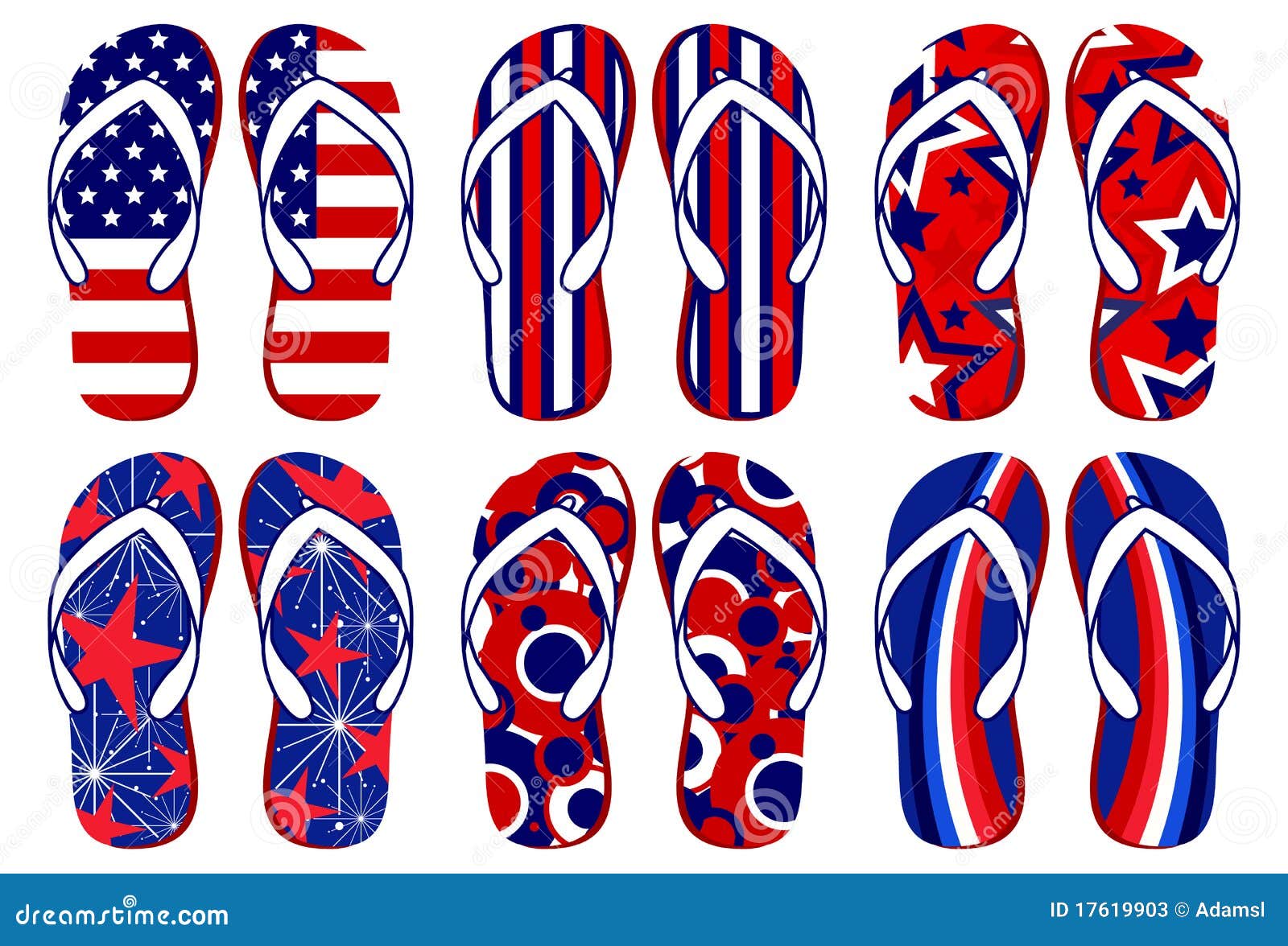 American Flag Flip Flops stock vector. Illustration of relaxation