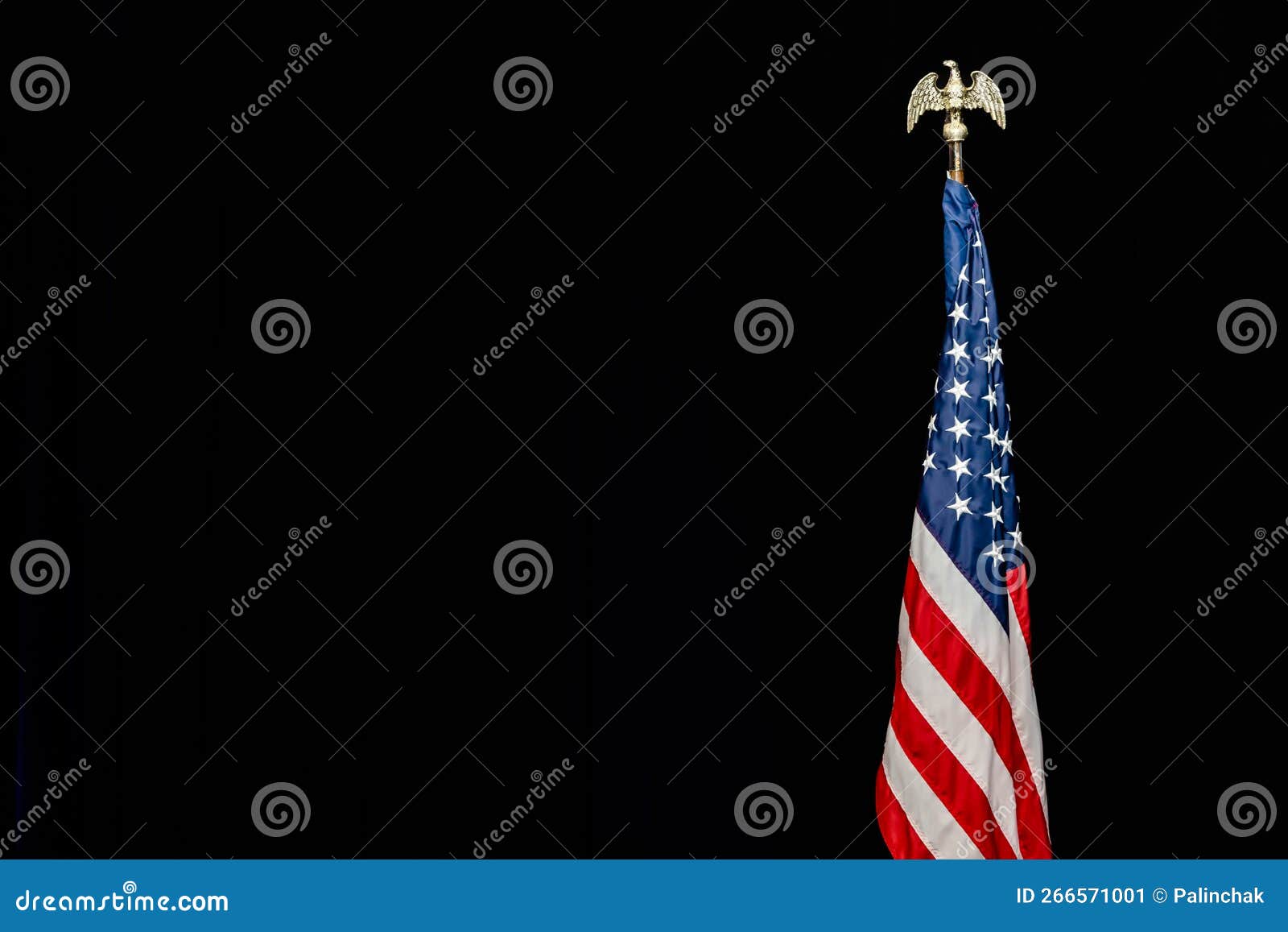 American Flag with Gold Eagle Stock Image Image of patriot, fourth