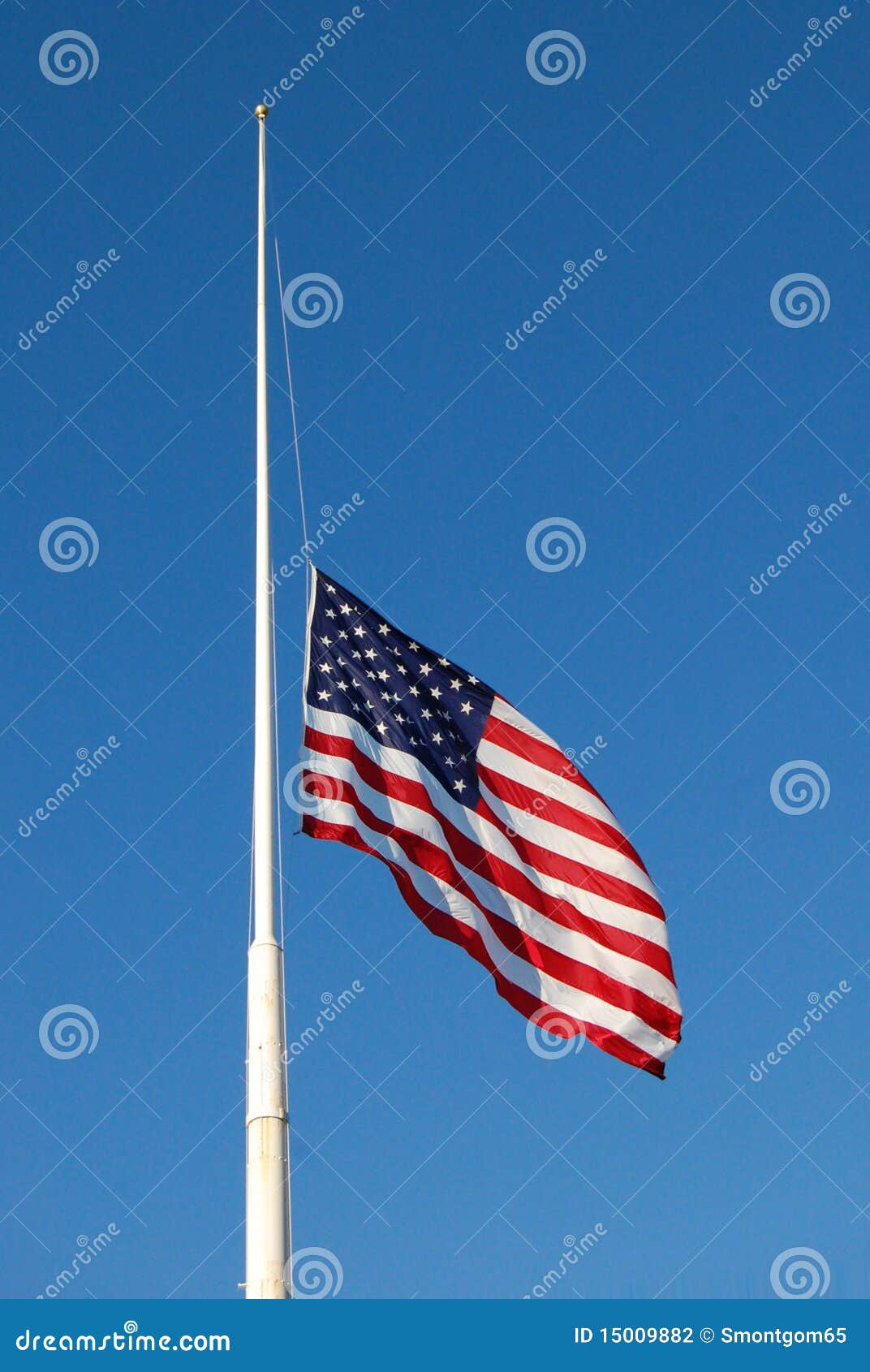 American flag at half mast stock photo. Image of nation 15009882