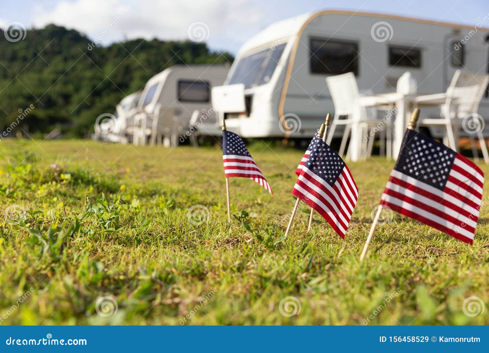 American flag at holiday stock image. Image of blue 156458529